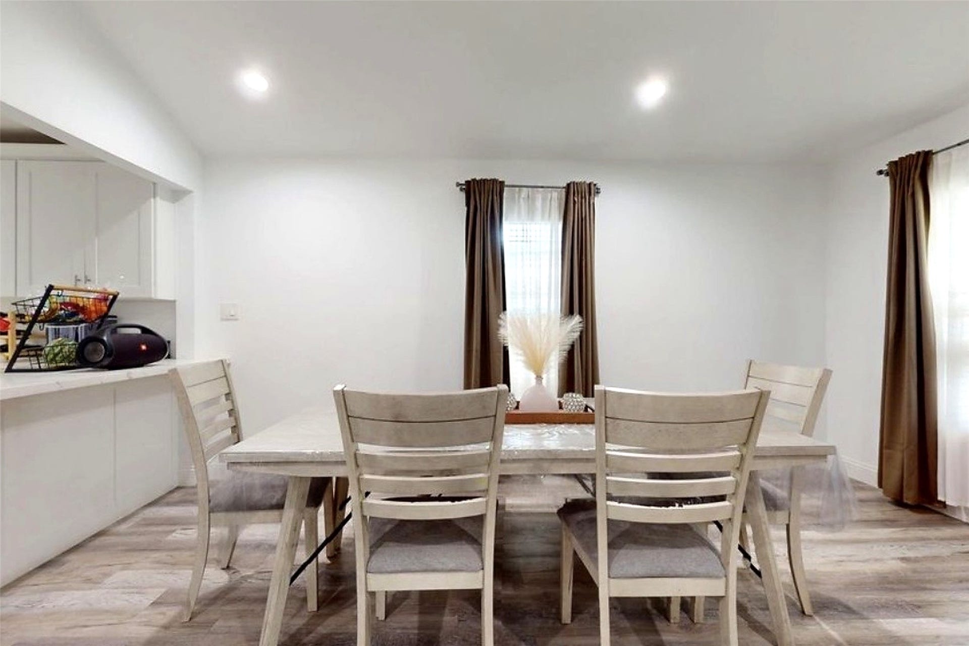 827 Dondell Street, Channelview, TX 77530 827 Dondell, Dining room overlooking the kitchen, recessed lighting, large tall windows, perfect for entertaining.