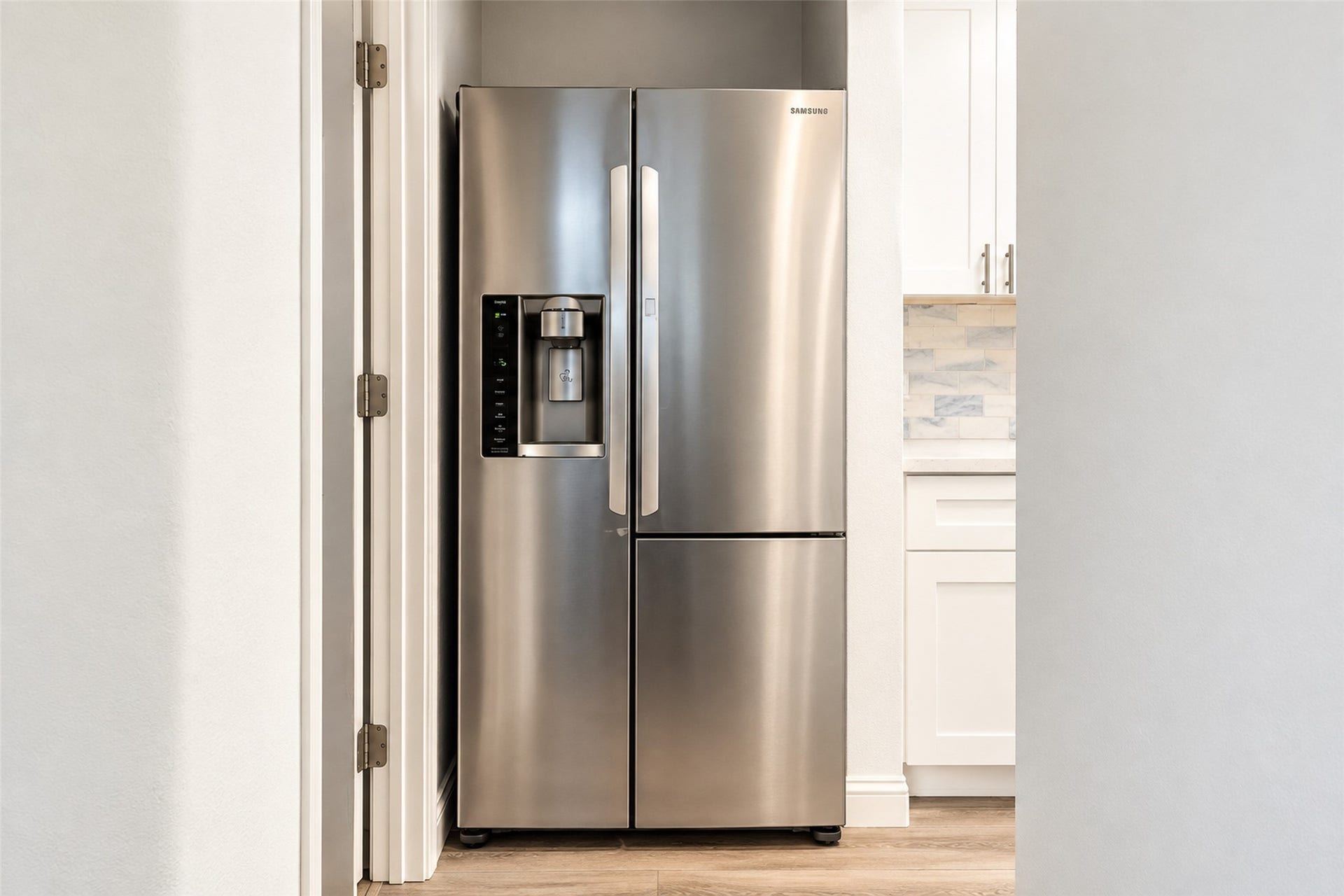 827 Dondell Street, Channelview, TX 77530 827 Dondell, Stainless steel refrigerator in the kitchen