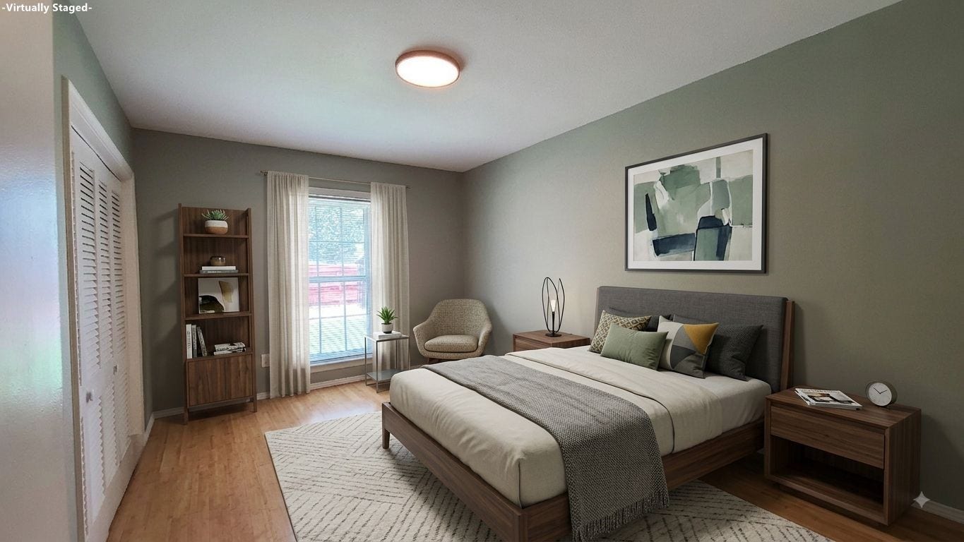 902 Ashford Parkway, Houston, TX 77077 Experience the charm of this virtually staged bedroom, featuring elegant decor and a soothing ambiance that invites relaxation and style.
