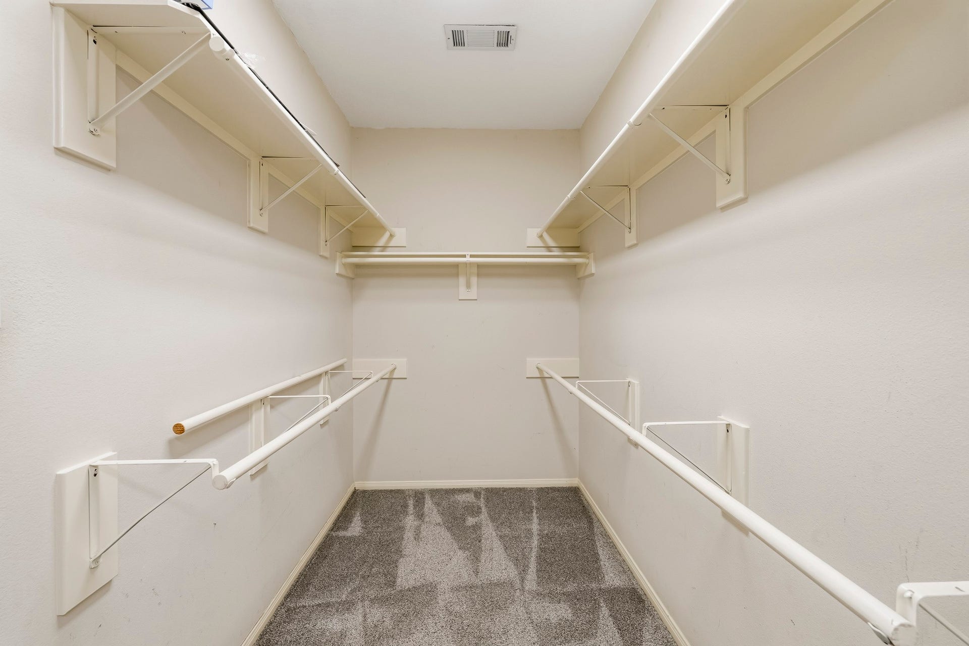 Generous walk in closet.