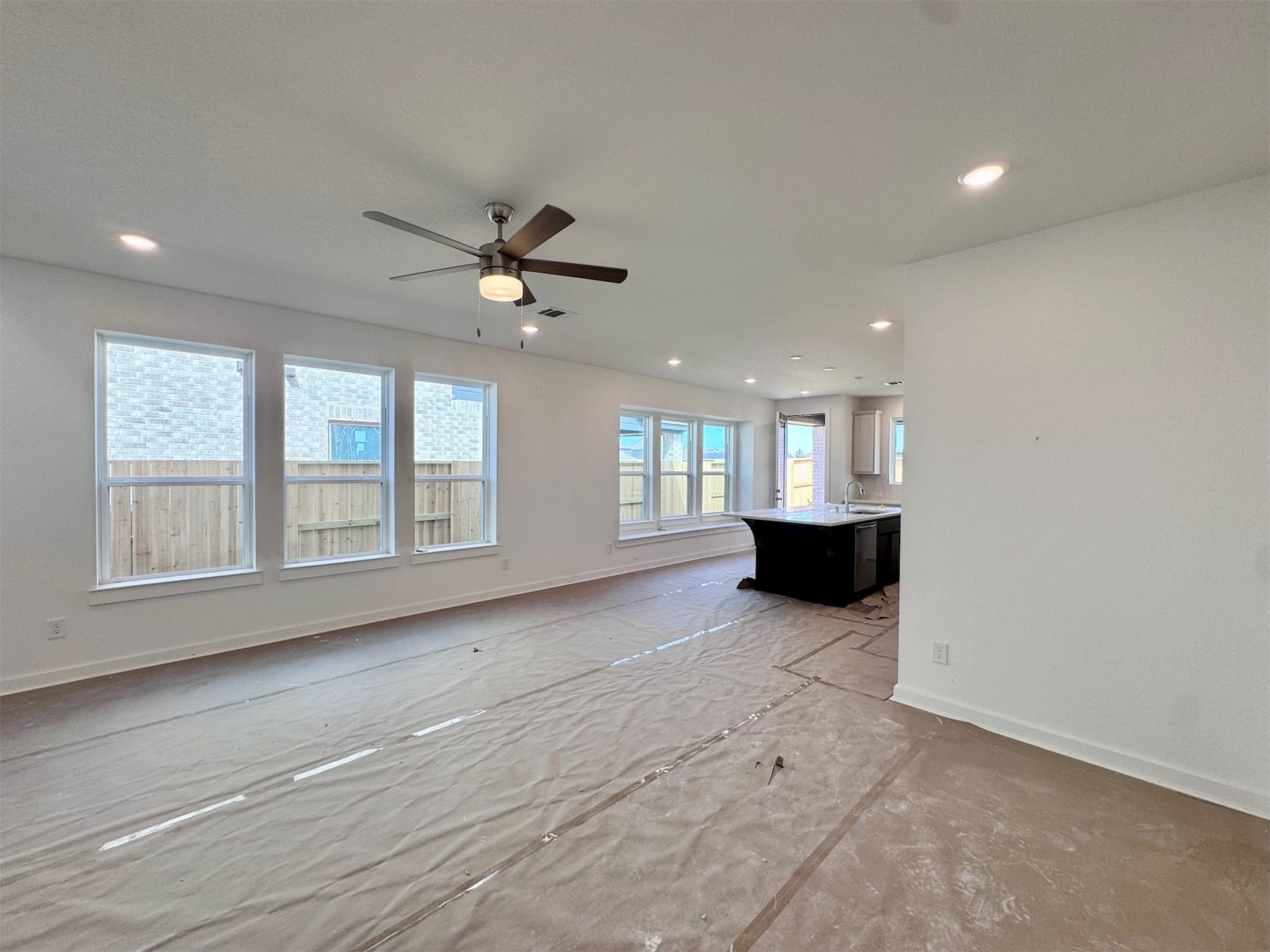 5219 Sistine Drive, Manvel, TX 77578 The wall adjacent to the TV wall is perfect for an accent wine wall, art gallery, or bookshelf!