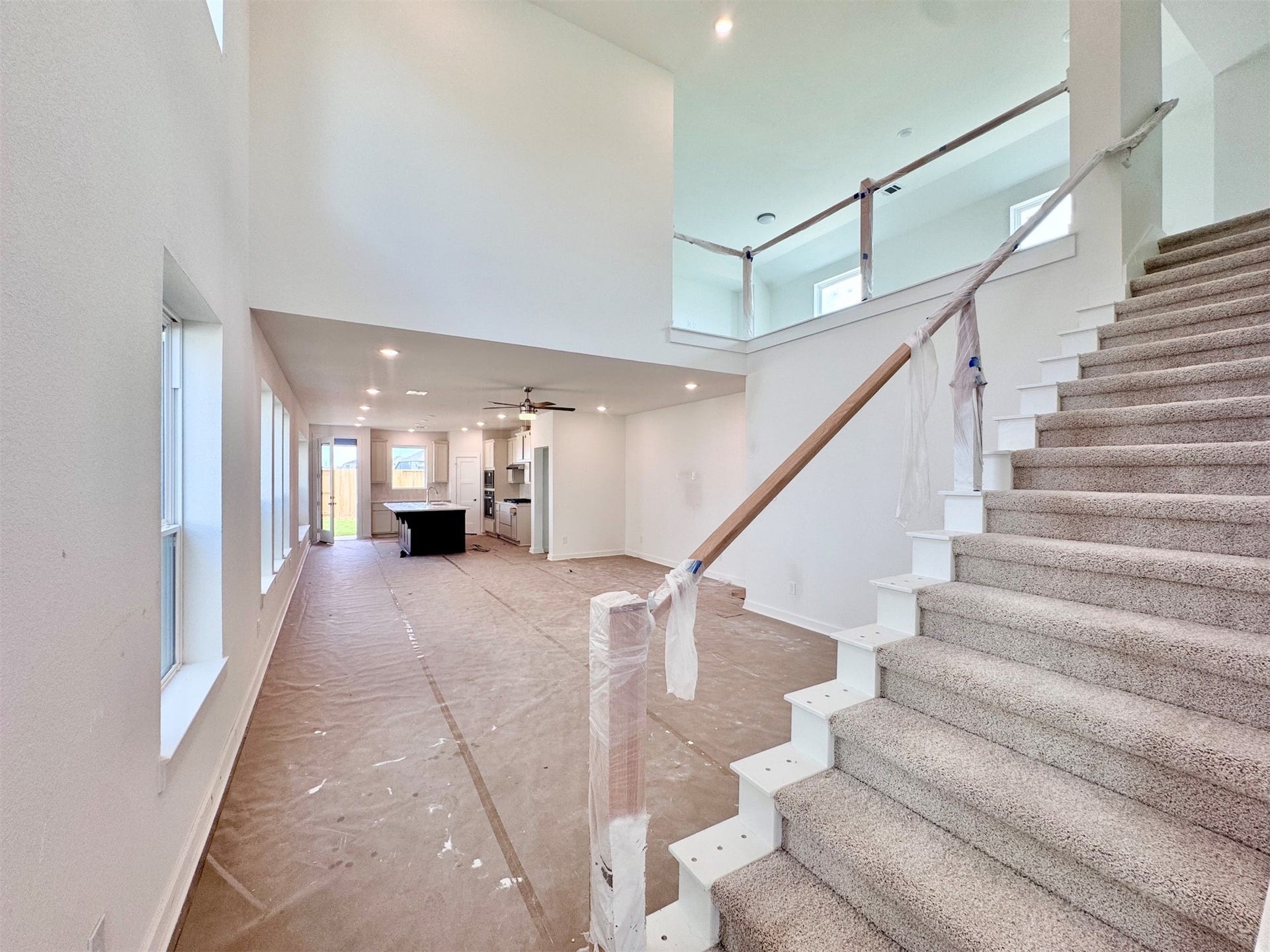 5219 Sistine Drive, Manvel, TX 77578 The stairs are a comfortable place to tie your shoes as you and your guests enter and exit your home.