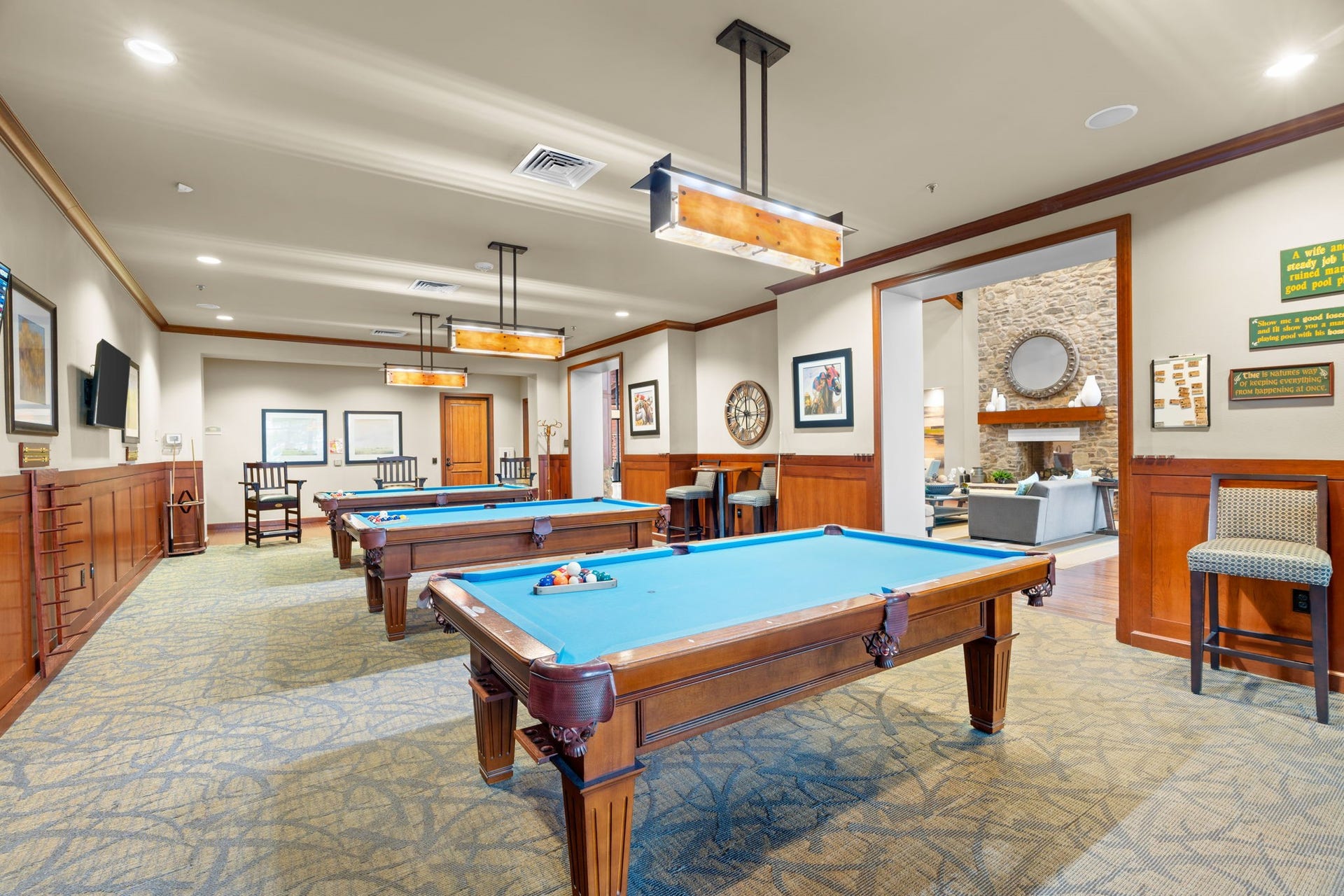 2938 Cone Flower Drive, Richmond, TX 77469 Rack 'em up! Enjoy a friendly game of billiards at the Lakehouse where a little competition, plenty of laughter & great friendships are always in play!