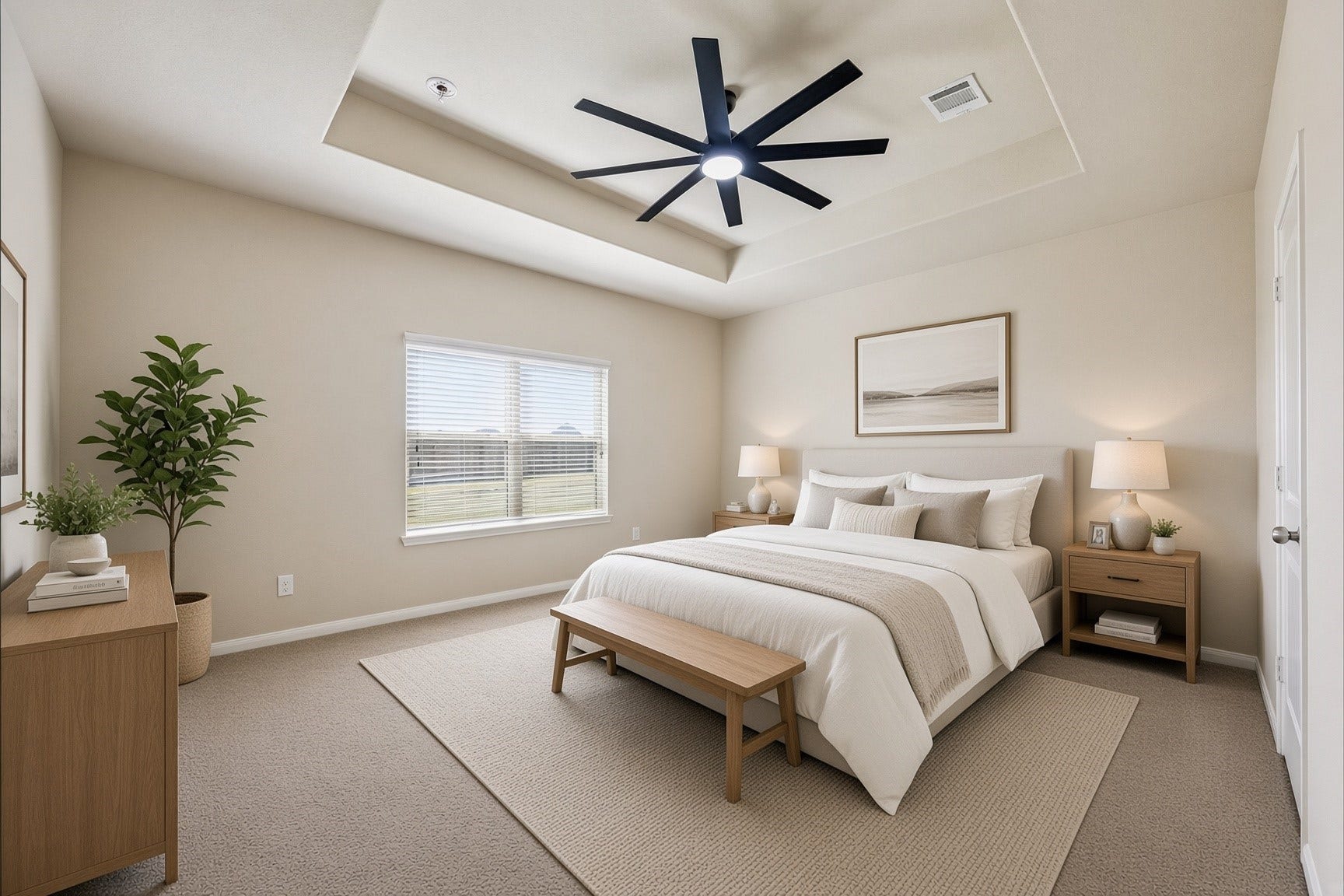 9306 Rustic Bay Court, Cypress, TX 77433 Primary suite *Virtually staged*