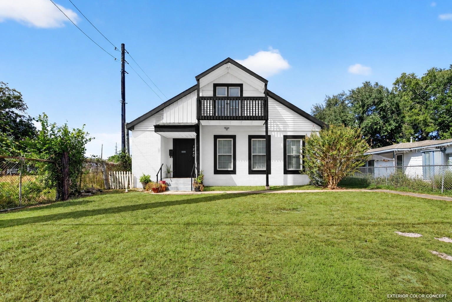 1240 Ross Street, La Marque, TX 77568 Front View Digitally Altered White & Black Exterior Color Concept