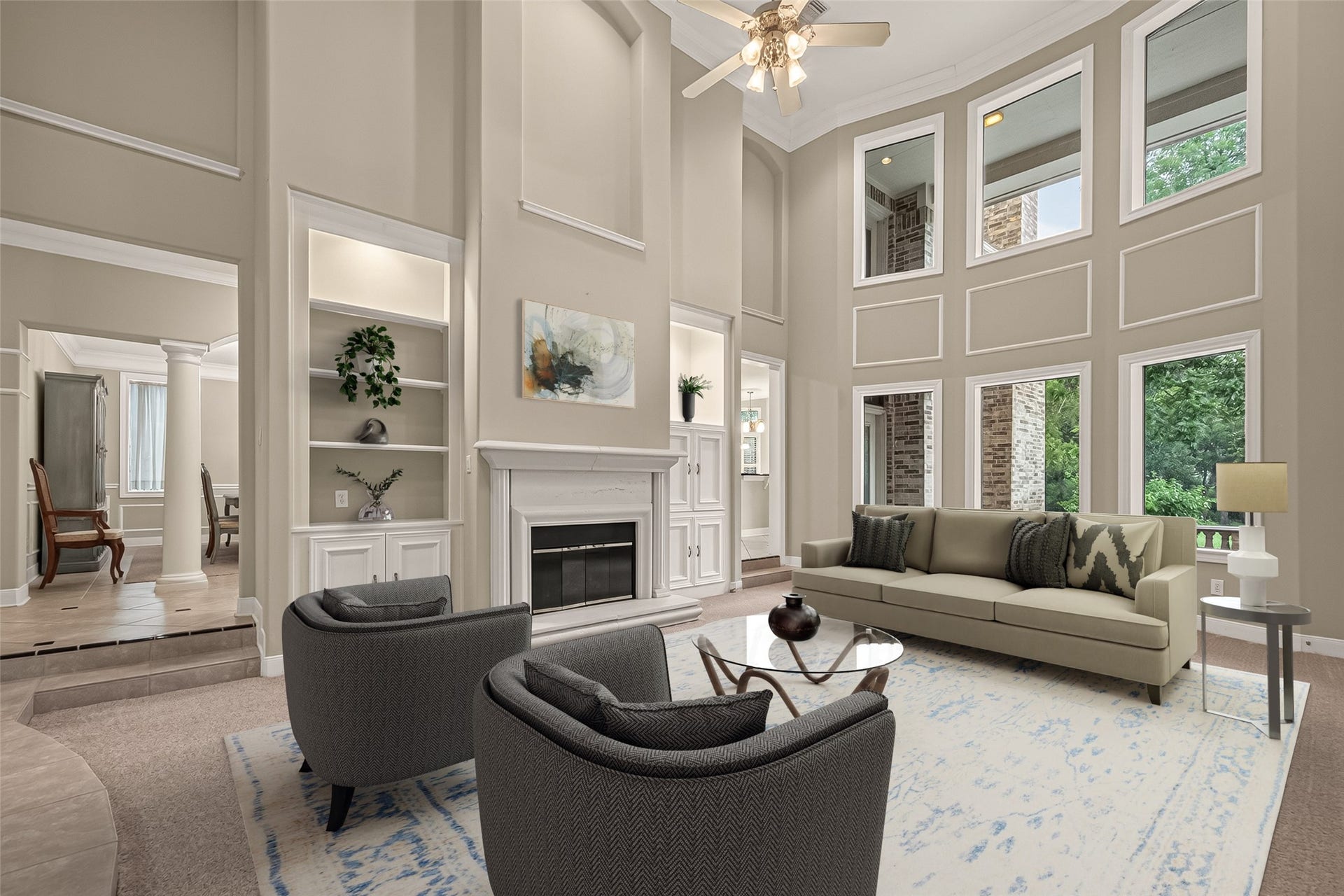 Formal Living Room Virtually Staged