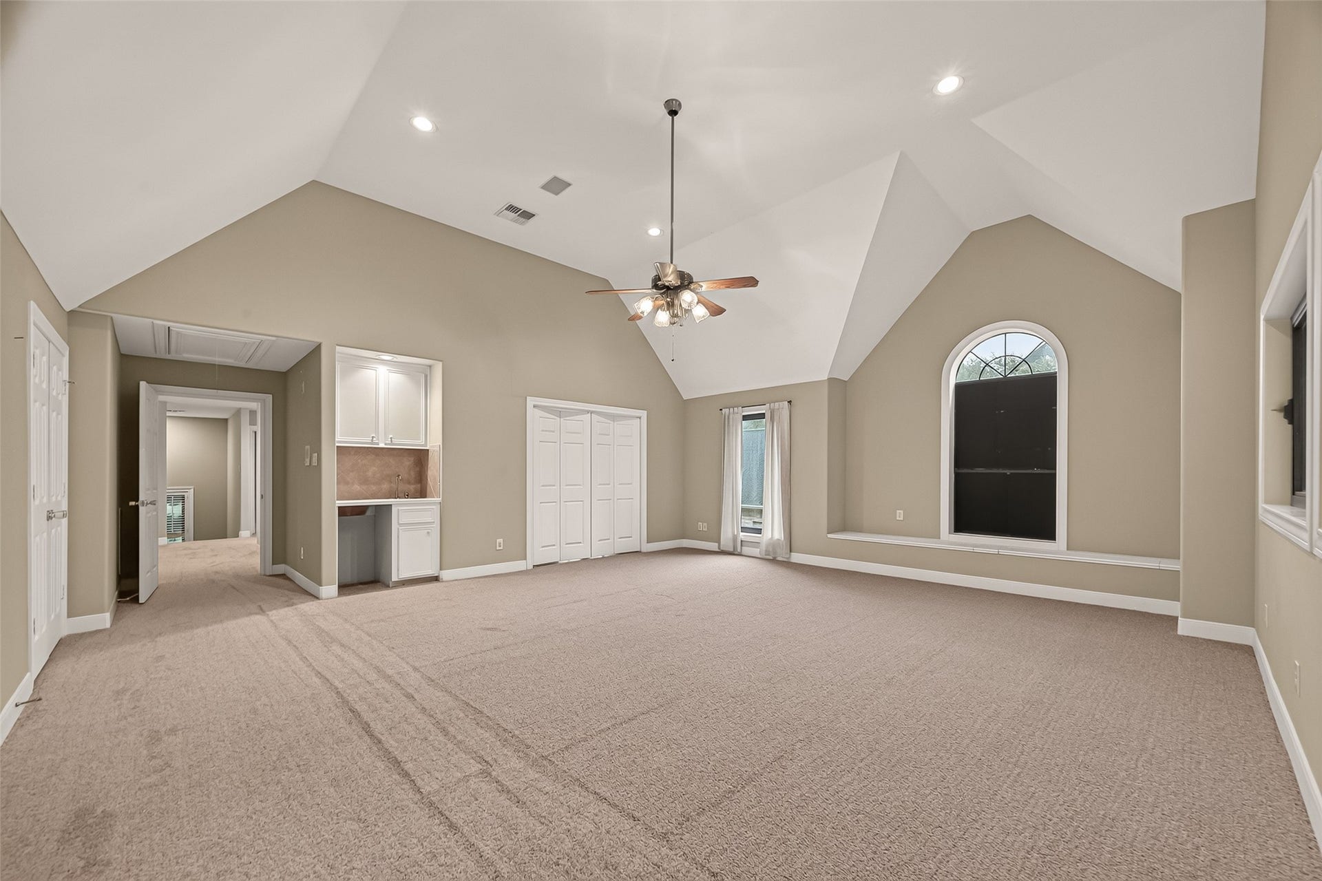 One of three large bedrooms on the second floor.