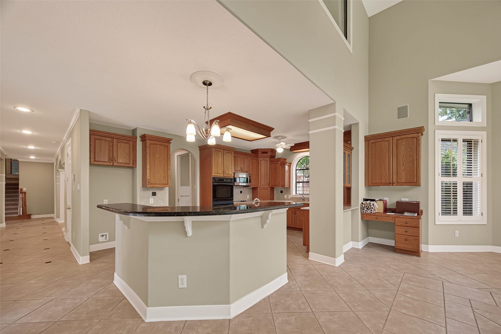 The Kitchen opens to the Family Room