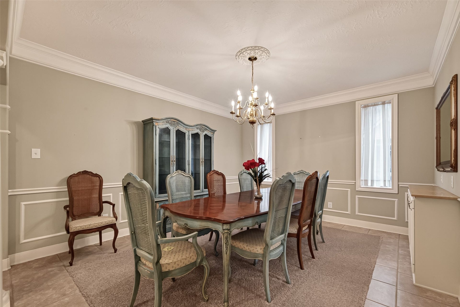 This large Formal Dining Room will accommodate all your guests comfortably.