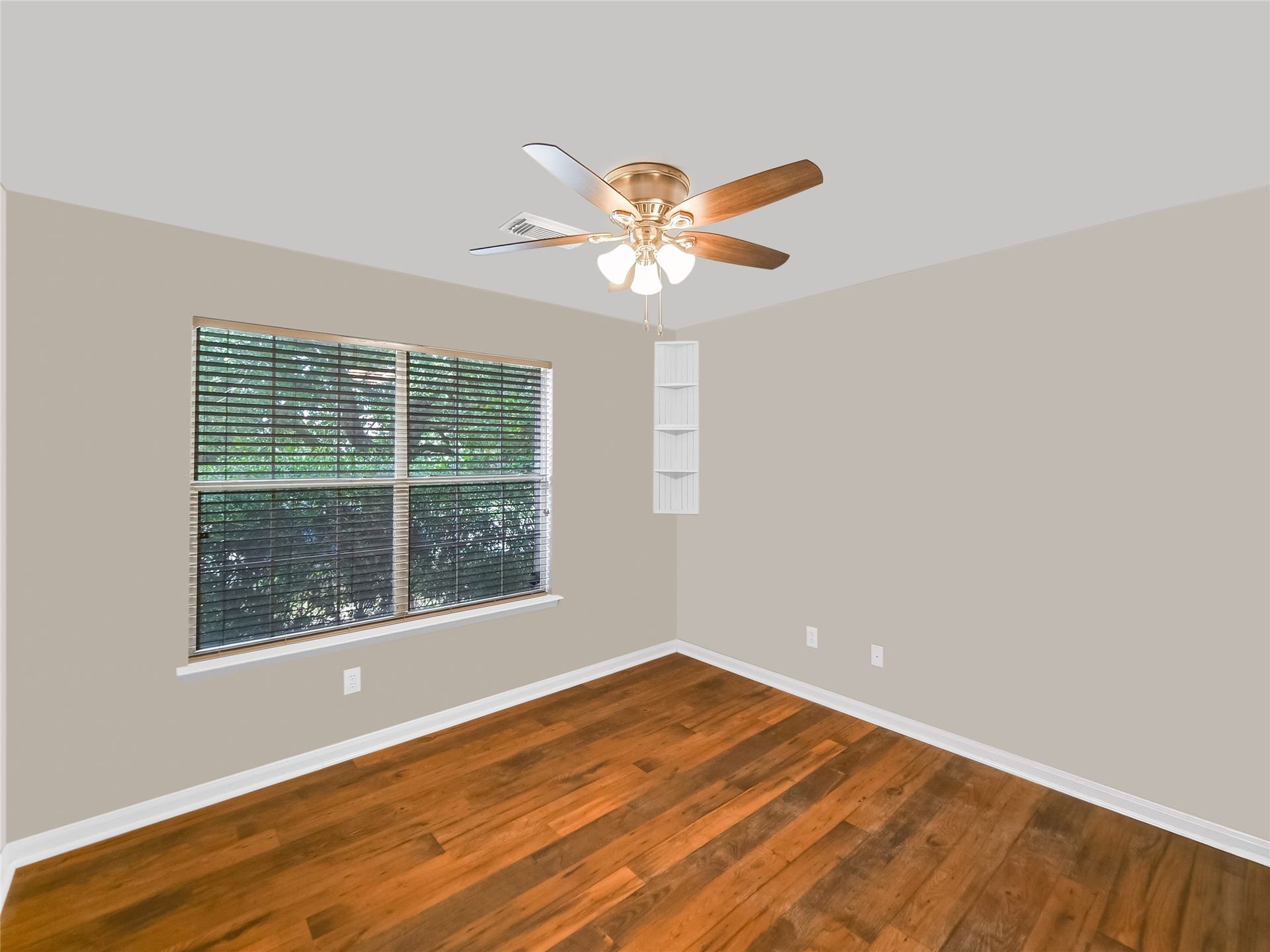 20911 Harvest Terrace Lane, Spring, TX 77379 Bedroom with a ceiling fan, and a large window.