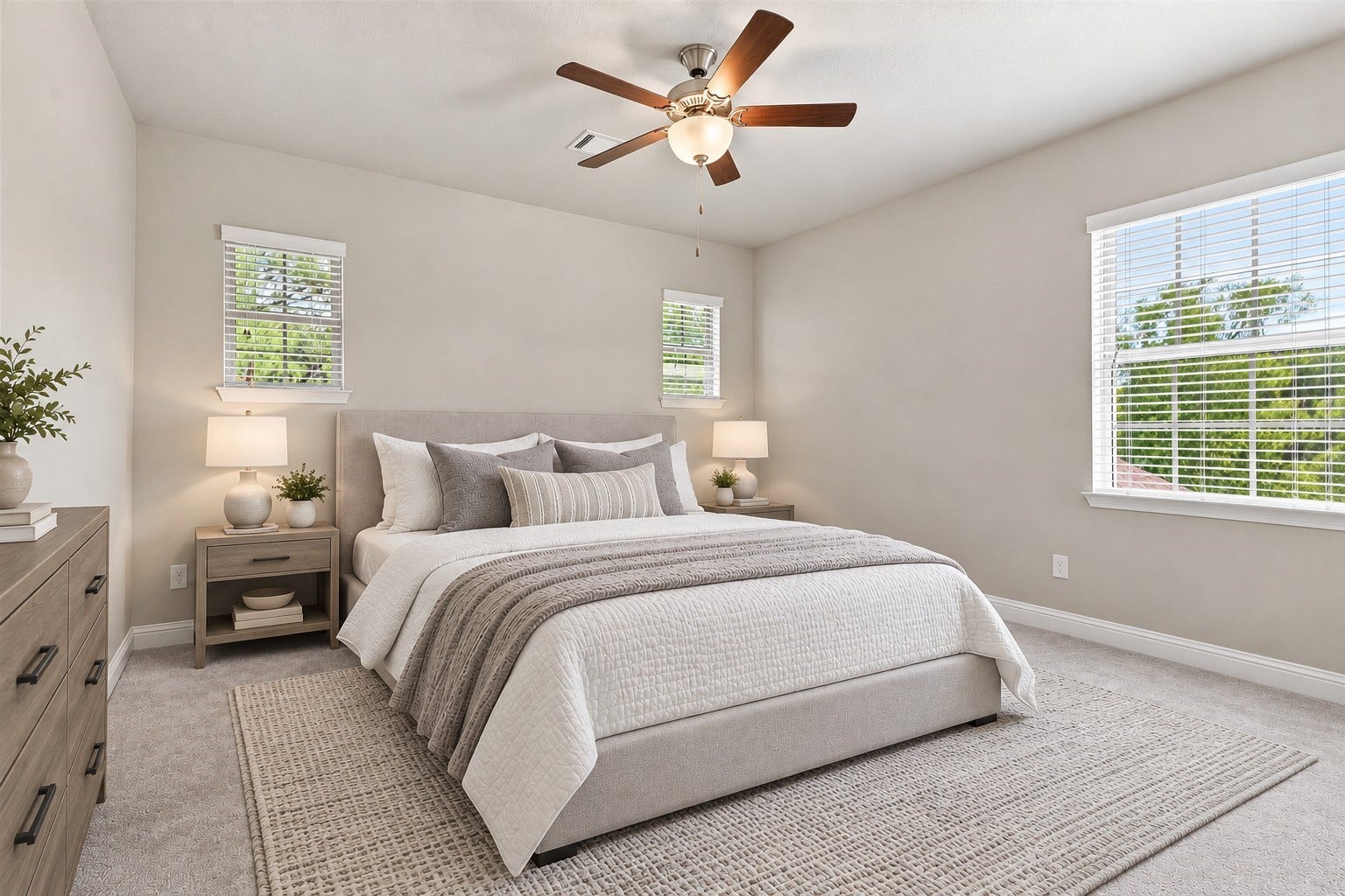 35 Gracenote Pl, The Woodlands, TX 77375 VIRTUALLY STAGED: Guest bedroom