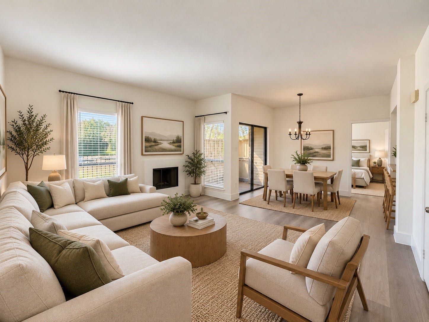 2025 Augusta Drive, #207, Houston, TX 77057 Living Room is Virtually Staged with Ai Enhancements