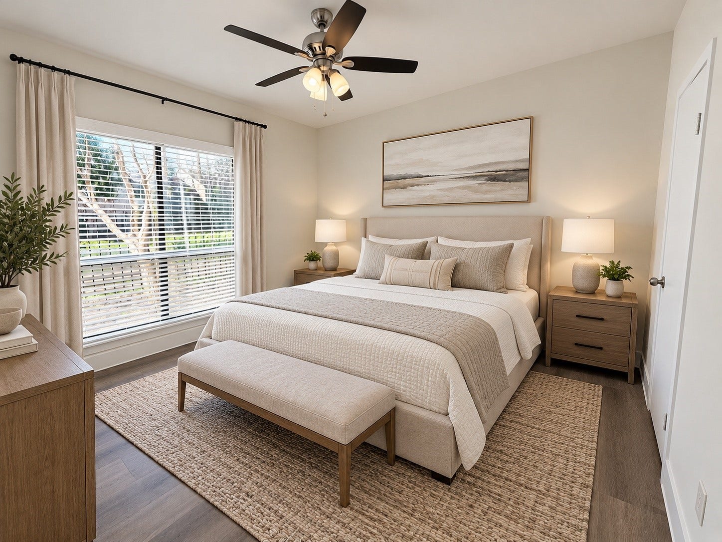 2025 Augusta Drive, #207, Houston, TX 77057 Bedroom is Virtually Staged with Ai Enhancements Enhanements