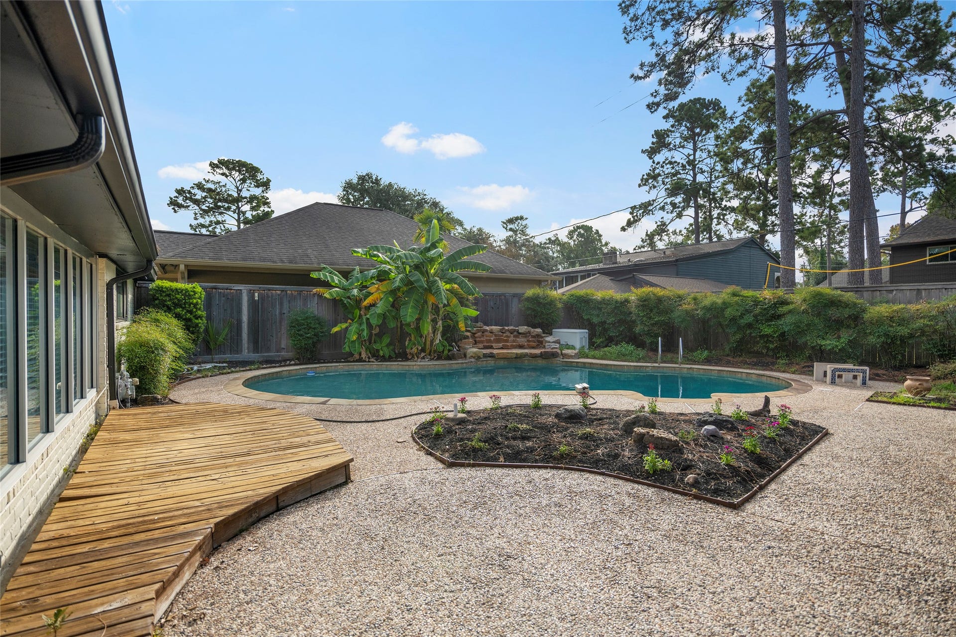 1123 Candlelight Lane, Houston, TX 77018 Backyard with Swimming Pool