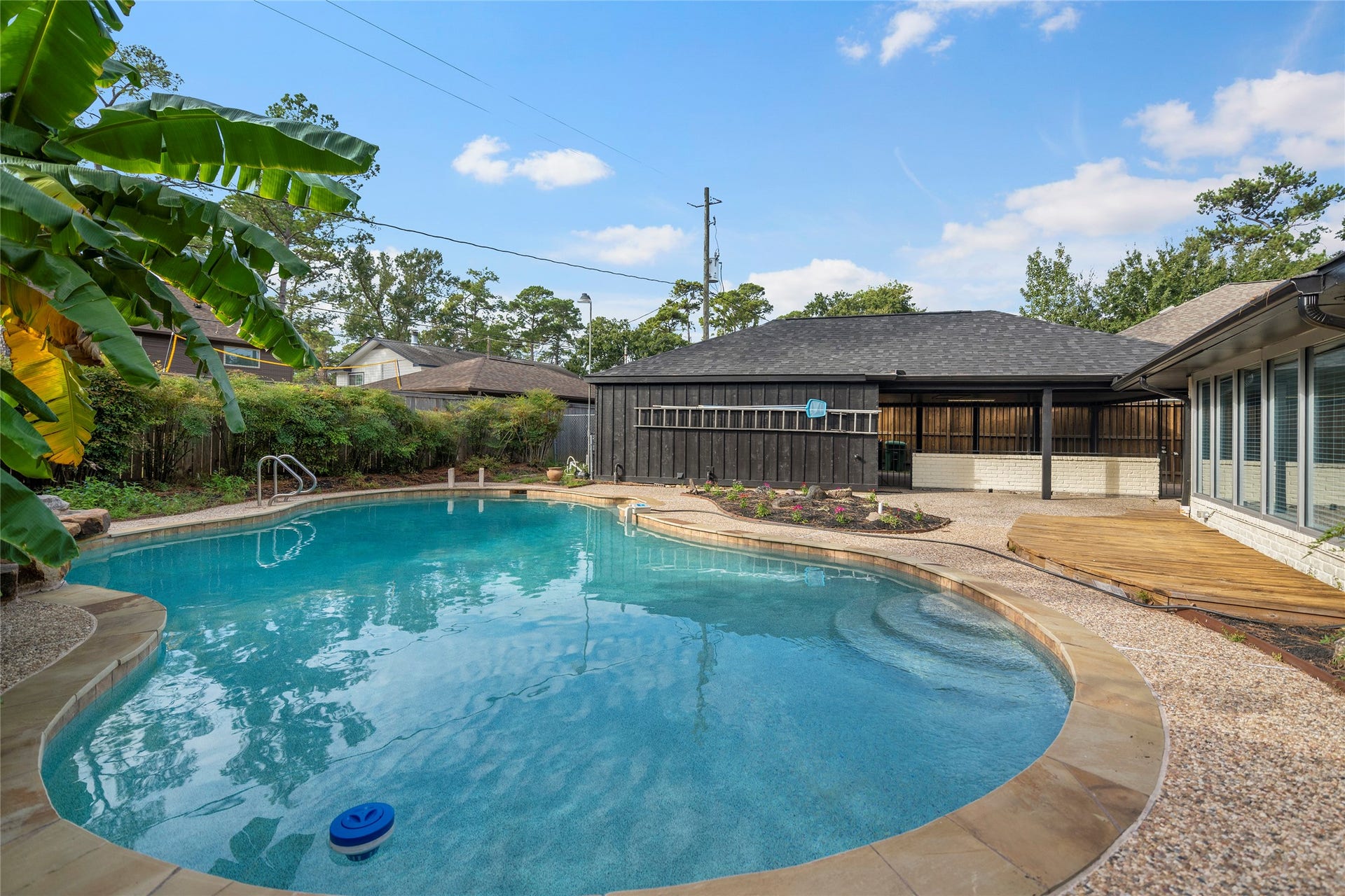1123 Candlelight Lane, Houston, TX 77018 Backyard with Swimming Pool