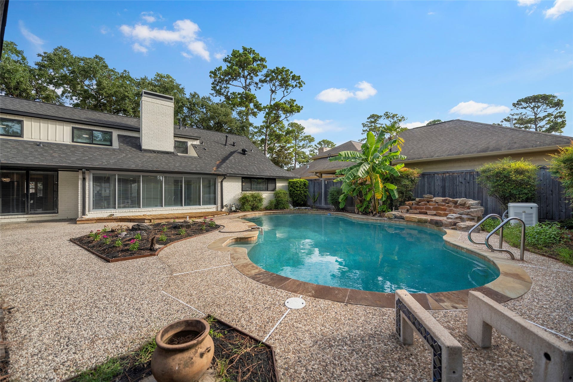 1123 Candlelight Lane, Houston, TX 77018 Backyard with Swimming Pool