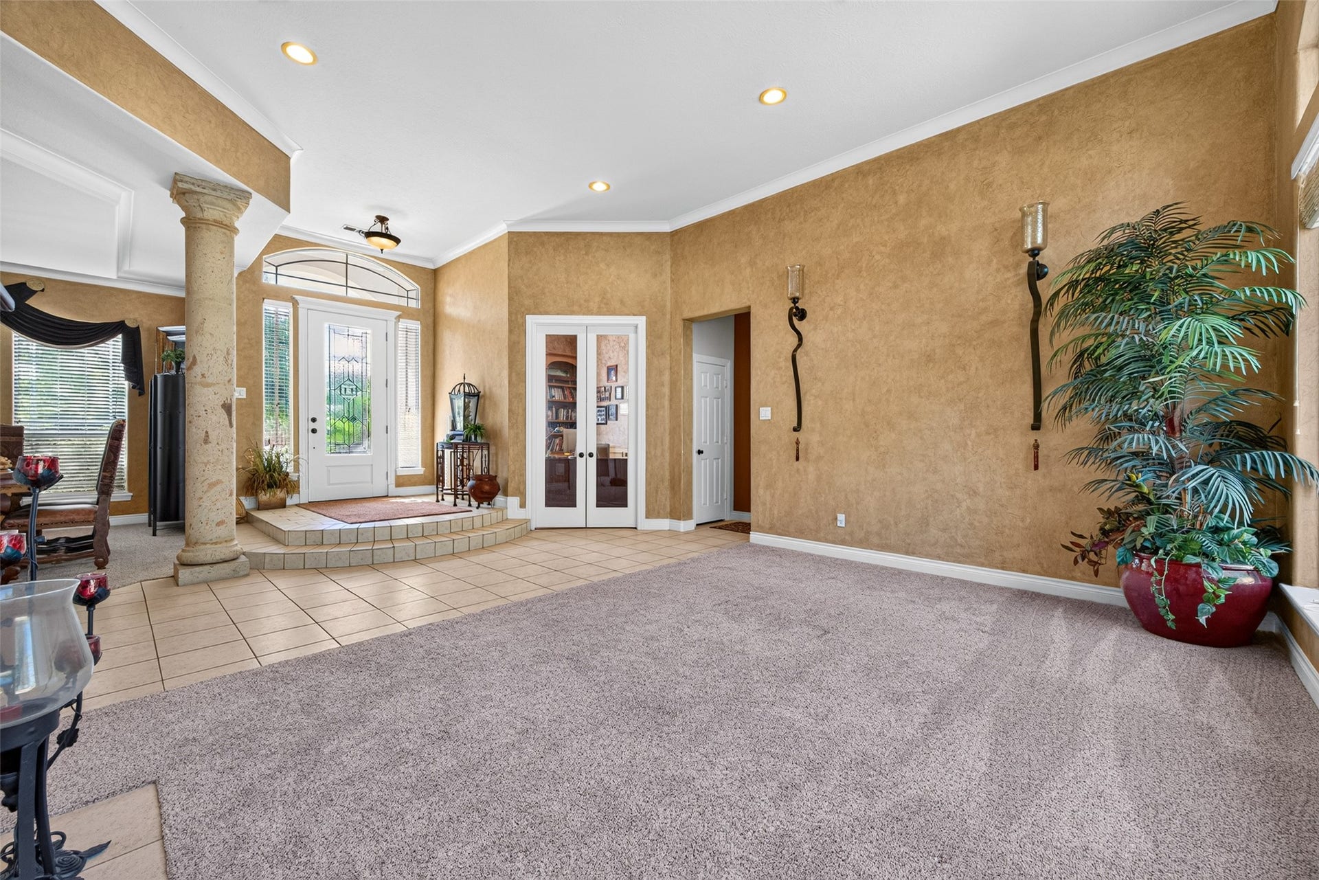 View of the entryway from the formal living room