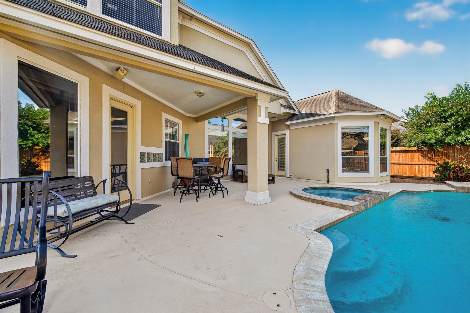 Large covered patio