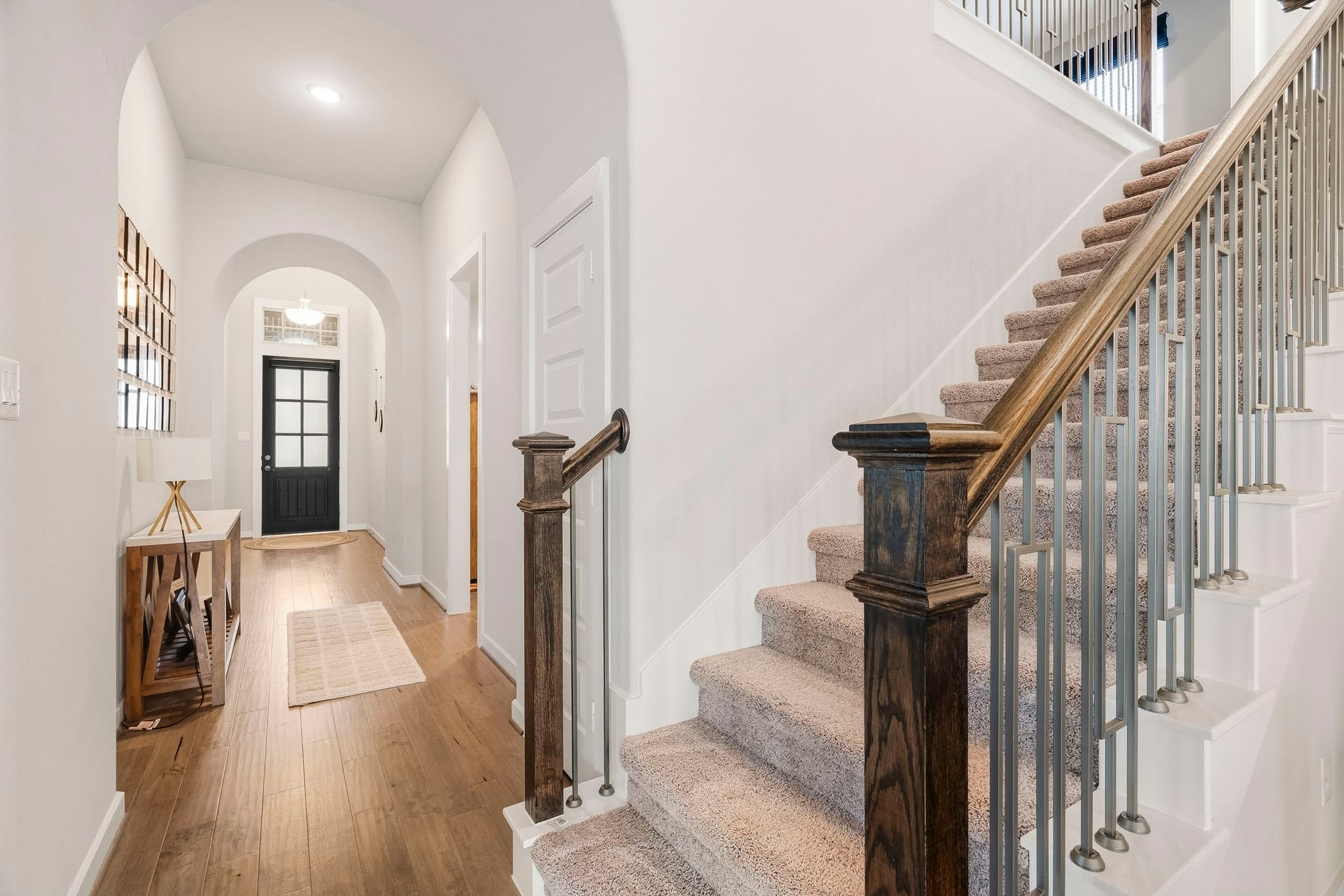 Head upstairs to find a huge game room and bathroom!