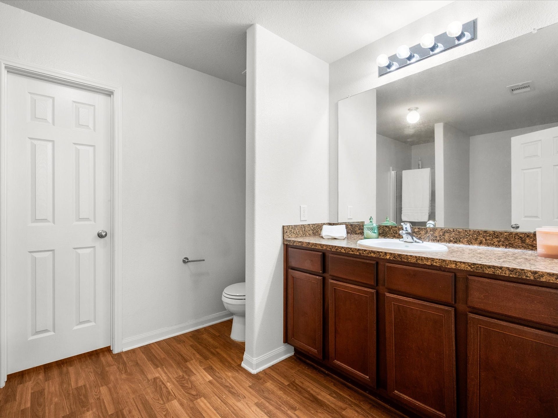 305 Pine Mist Lane, Conroe, TX 77304 The primary vanity provides generous countertop space and cabinet storage.