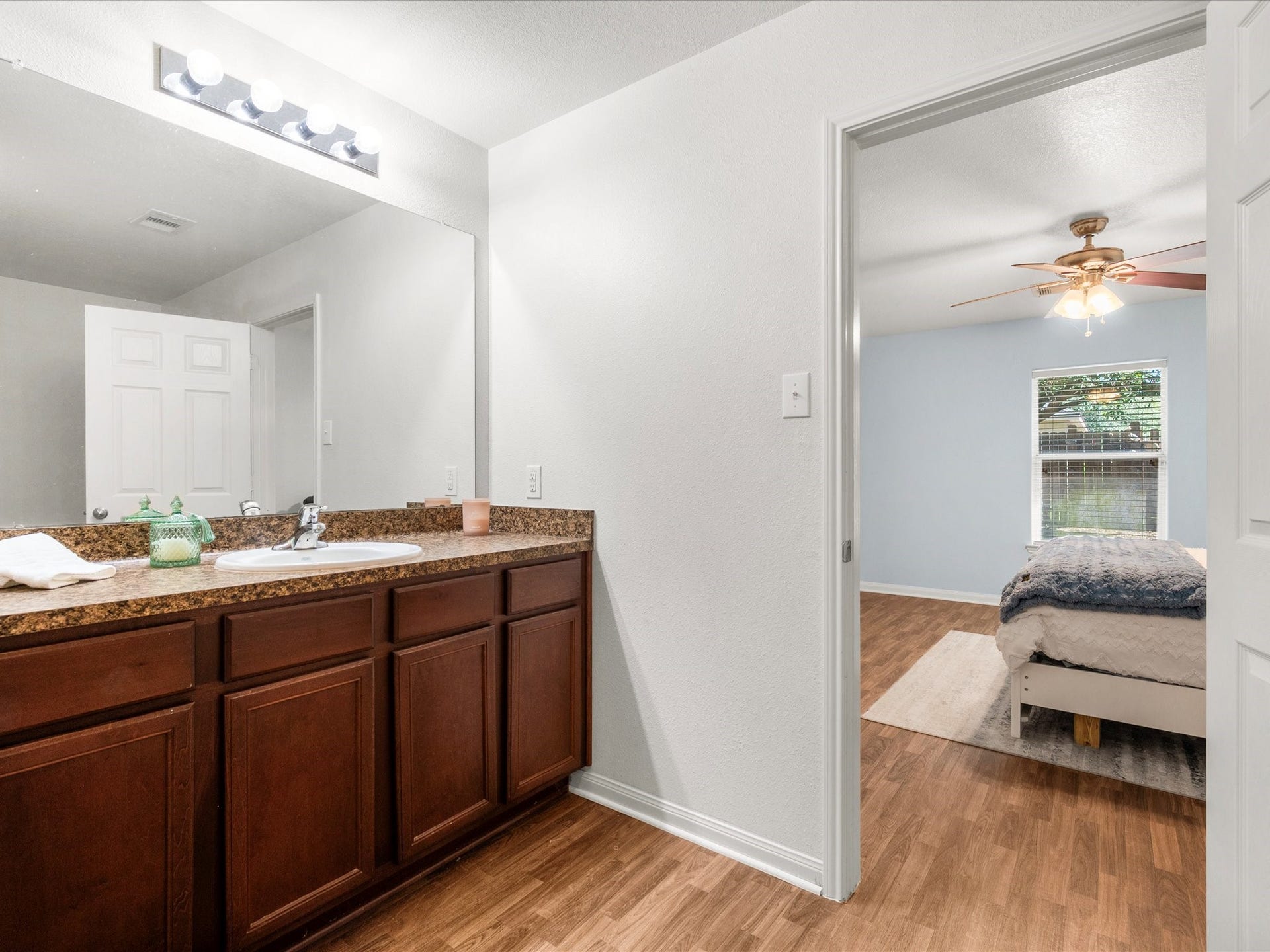 305 Pine Mist Lane, Conroe, TX 77304 The ensuite primary bathroom includes a spacious vanity.