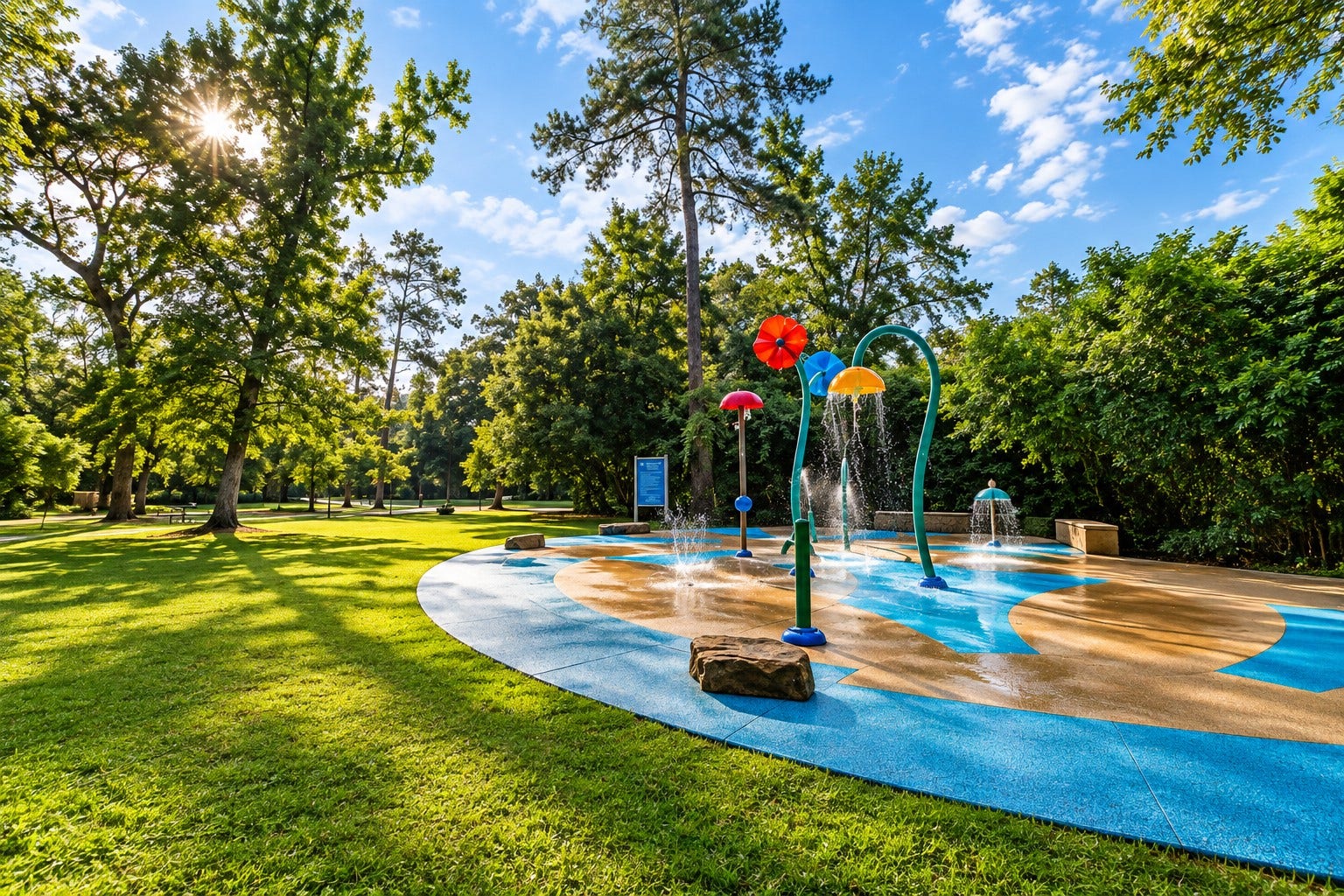 50 Tidwillow Place, Tomball, TX 77375 Timarron Sprayground at the end of the street