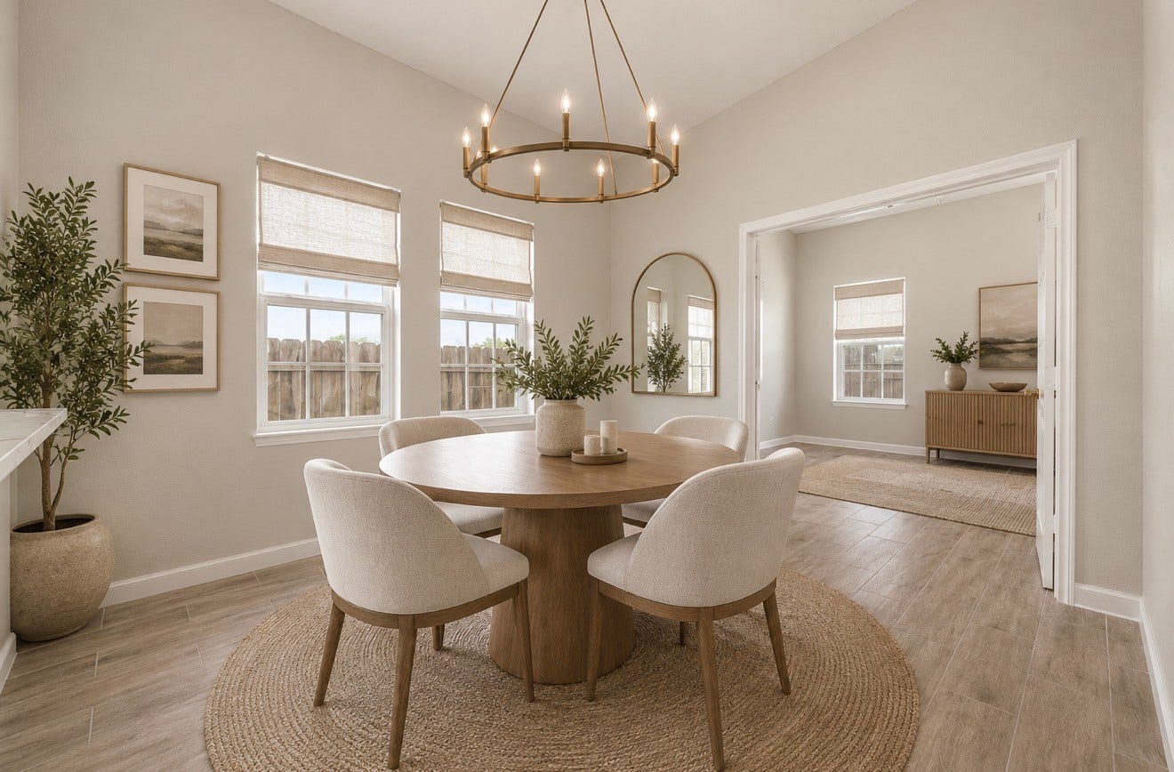 Virtually Staged Dining Room