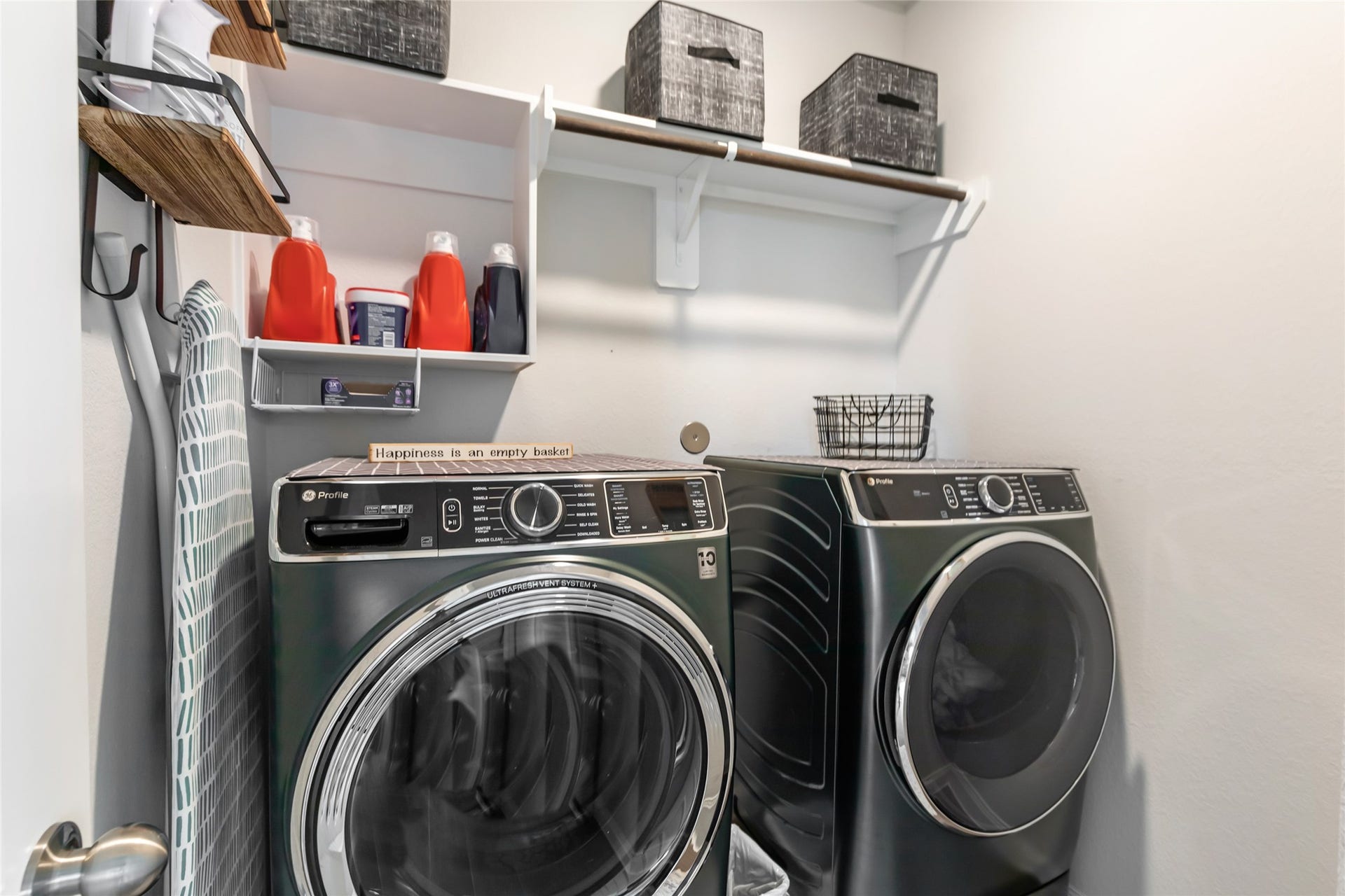Utility room centrally located on the first floor for convenience.