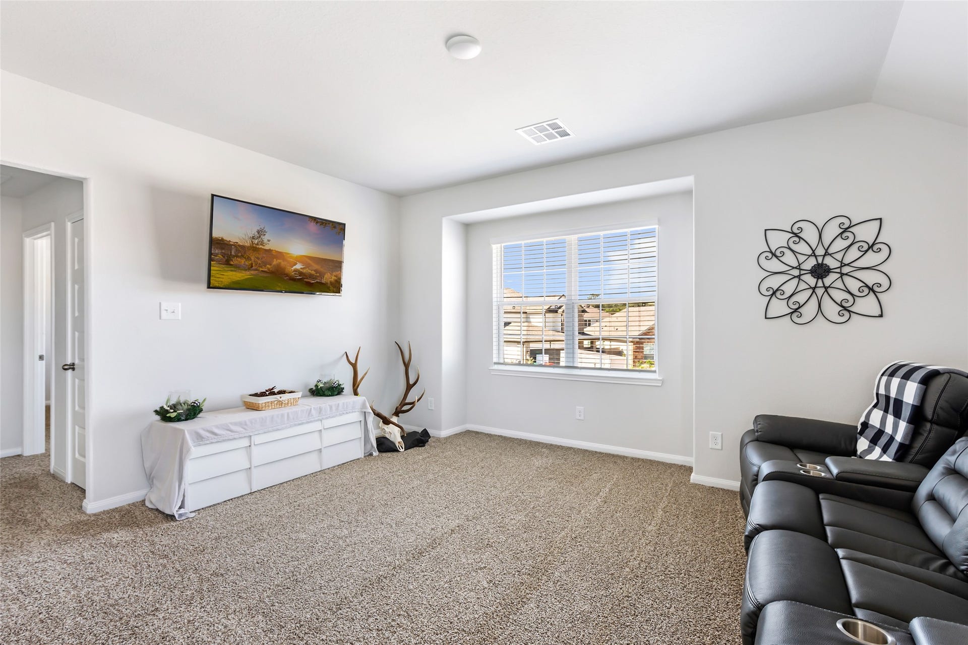 Unwind or entertain in this inviting game room.