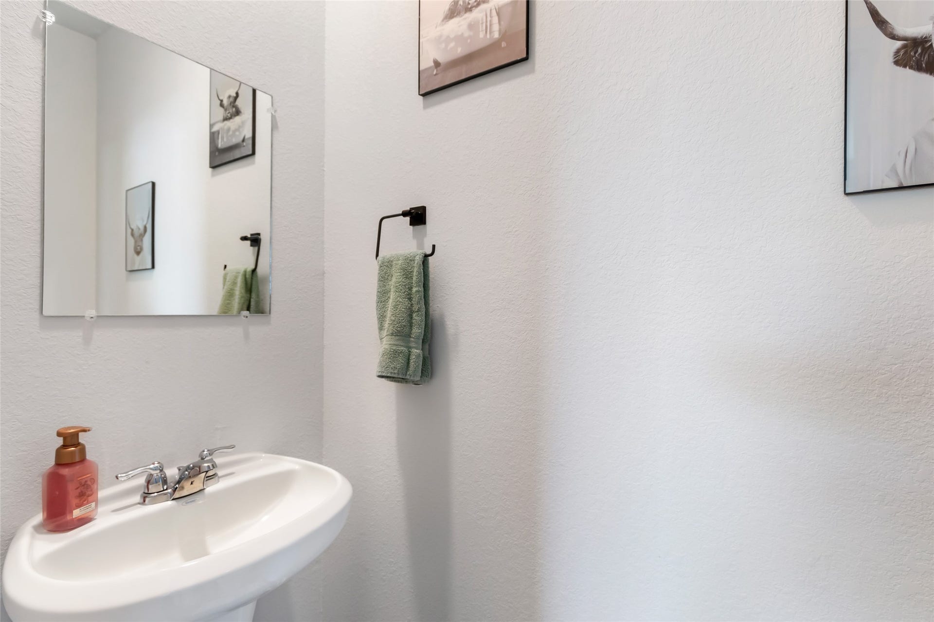 Chic and functional powder room.