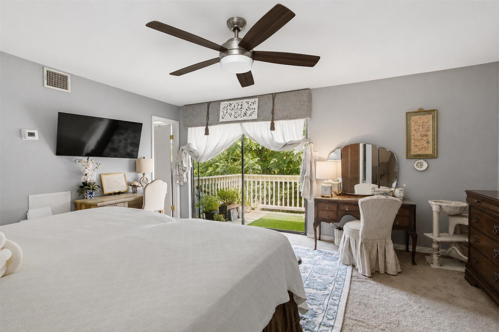 Soak up the sun right outside of your bedroom.