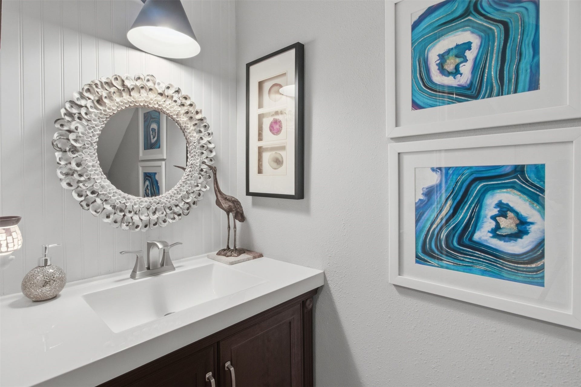 Convenient half bath on the first floor.