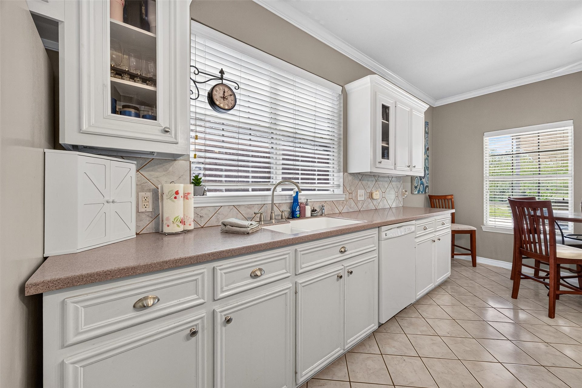 Kitchen and casual dining area