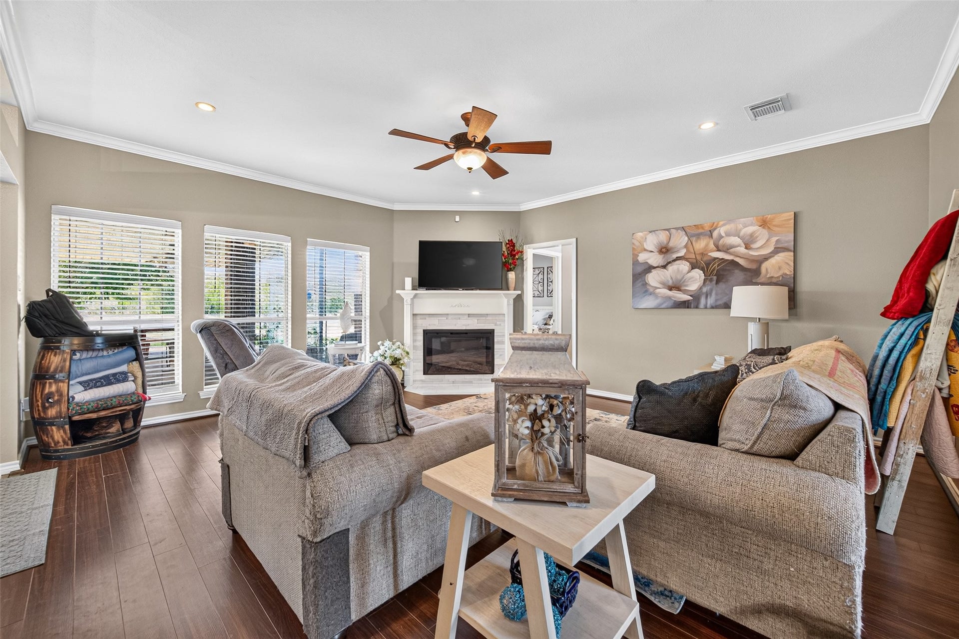 Open living area with abundant natural light