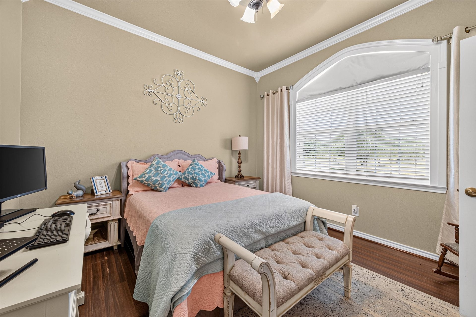 Large window in the office/study room lets in plenty of natural light