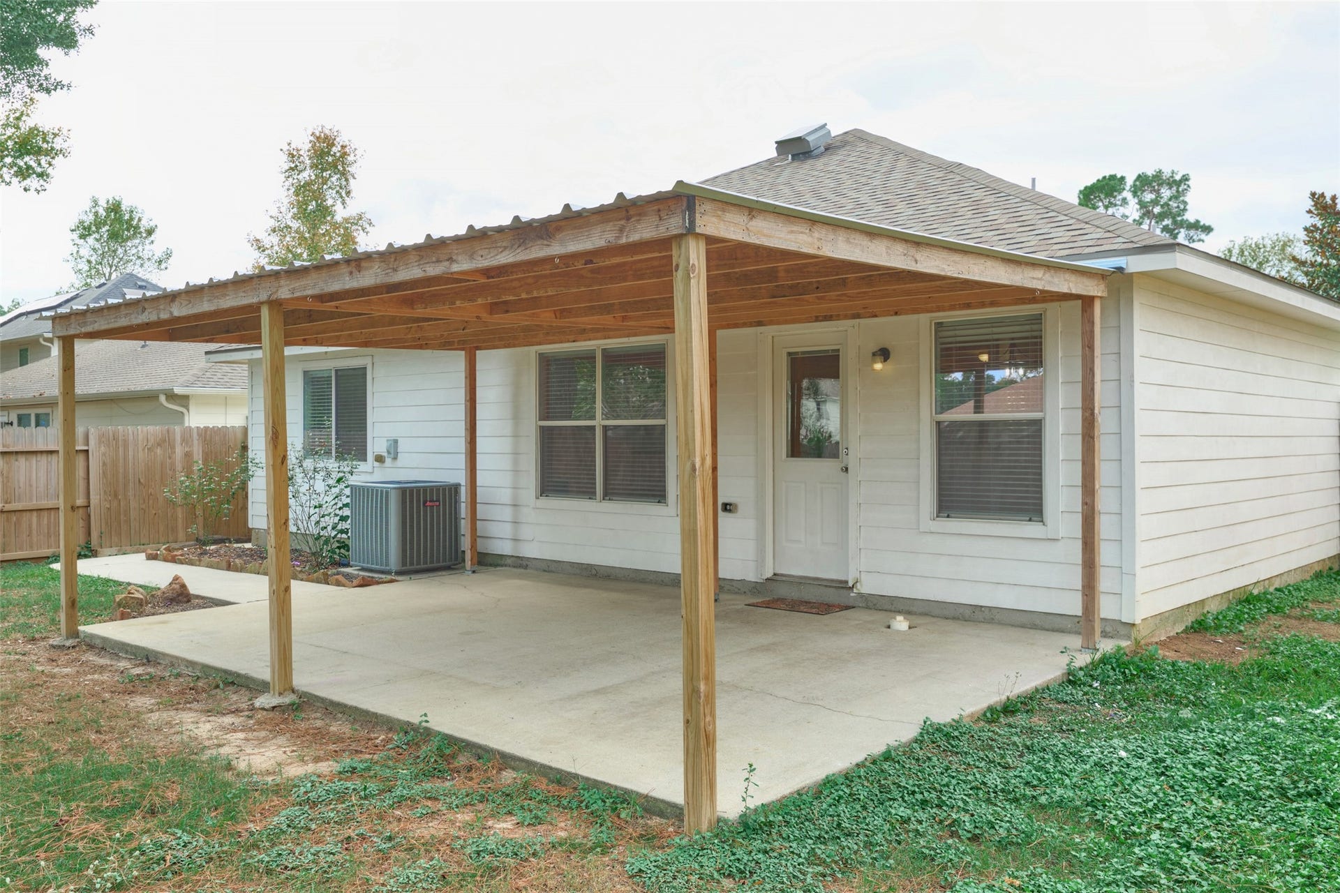 Covered patio as you step out from the breakfast room door.