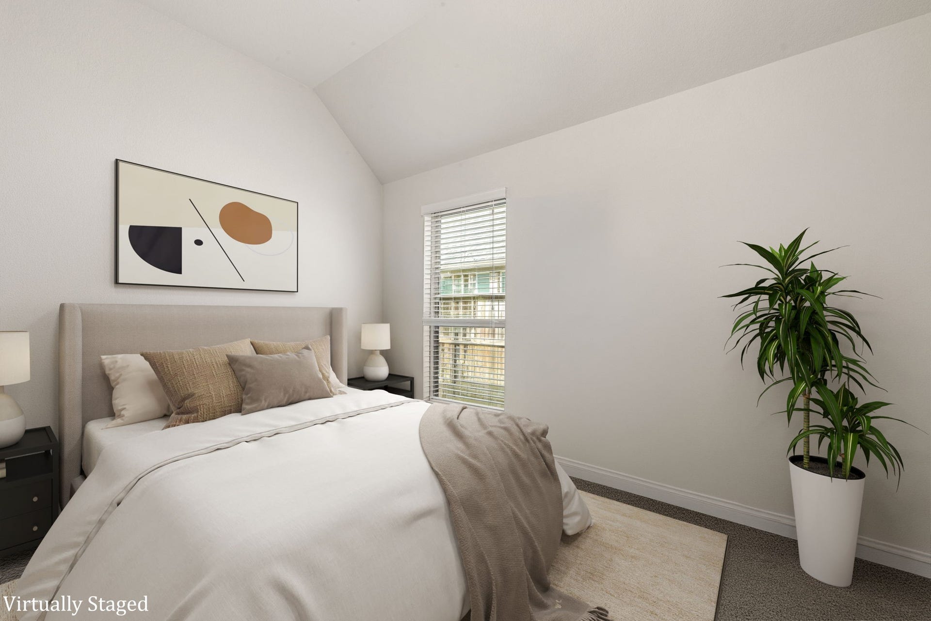 2419 Elmwood Trail, Katy, TX 77493 Secondary bedroom with high ceilings, soft natural light, and neutral finishes. Comfortable and versatile space perfect for guests, family, or a home office.