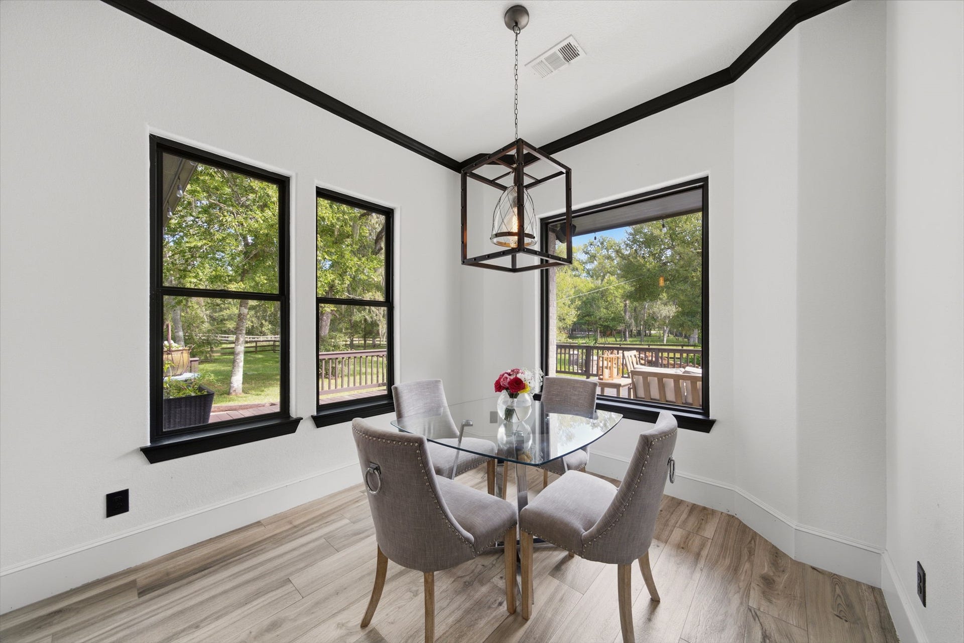 32703 Wales Circle, Fulshear, TX 77441 Breath taking views encompass the breakfast room.