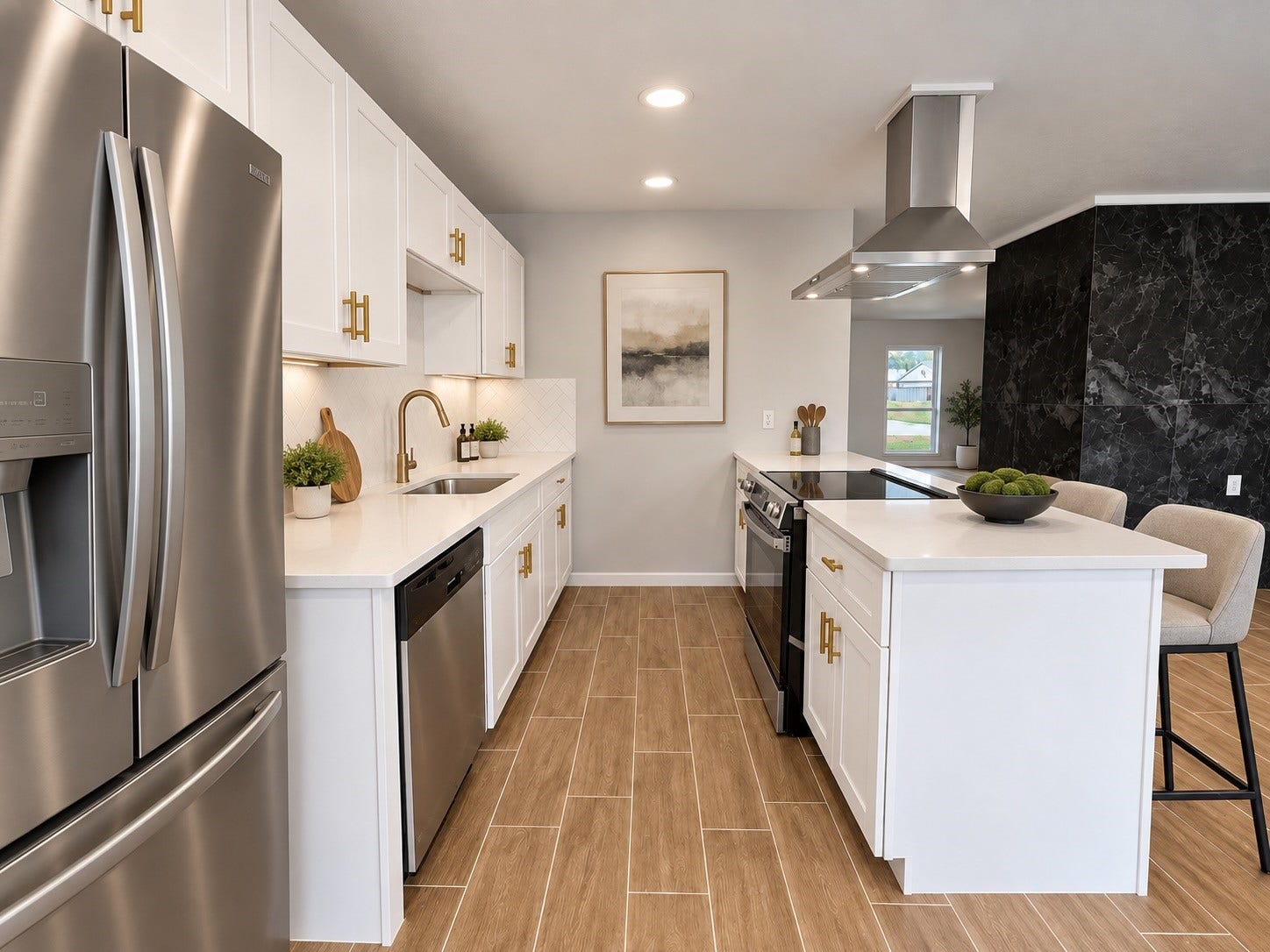 15623 Summer Briar Court, Missouri City, TX 77489 Beautifully equipped kitchen. *Virtually Staged