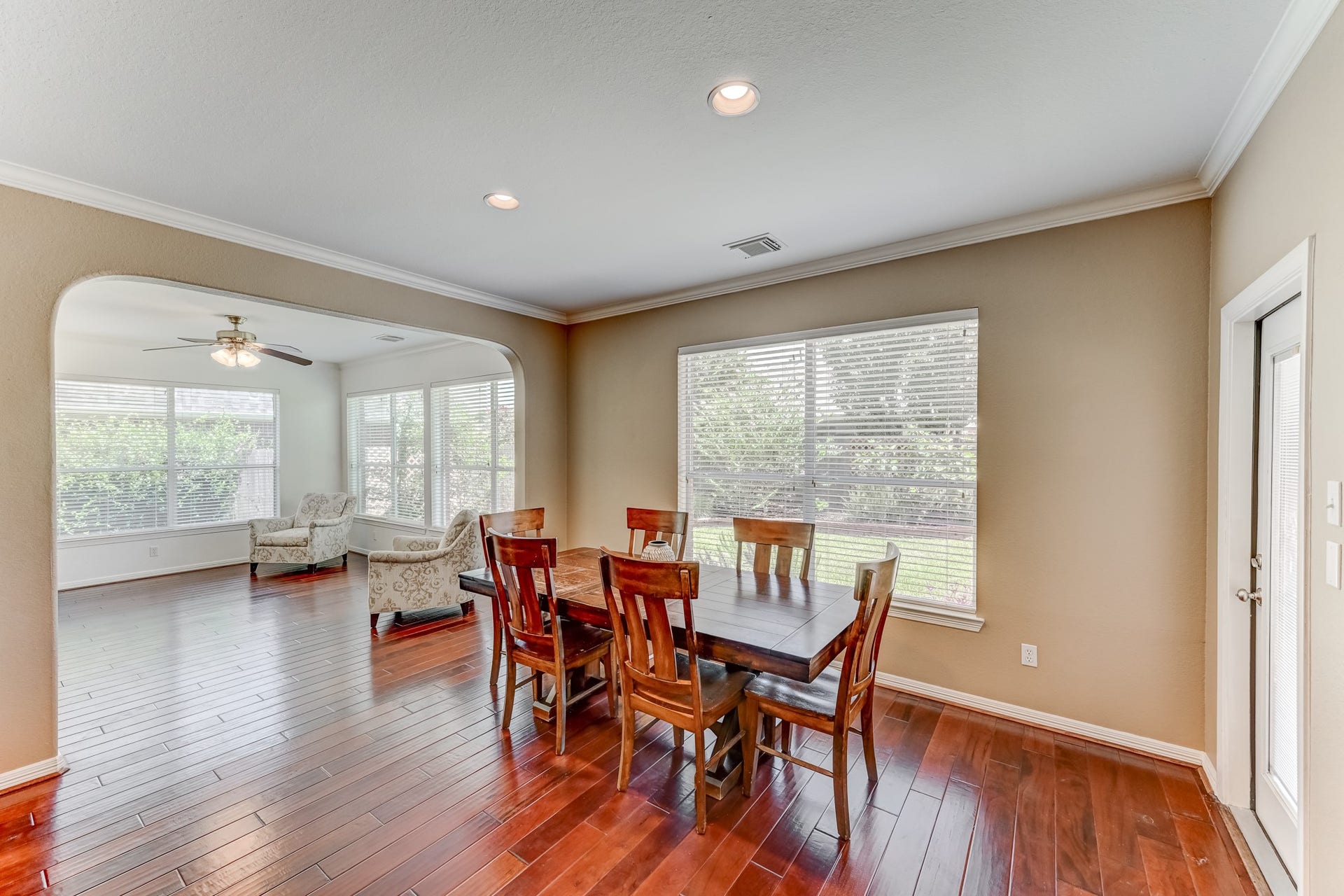 20722 Windrose Bend Drive, Spring, TX 77379 Bright breakfast area surrounded by backyard views