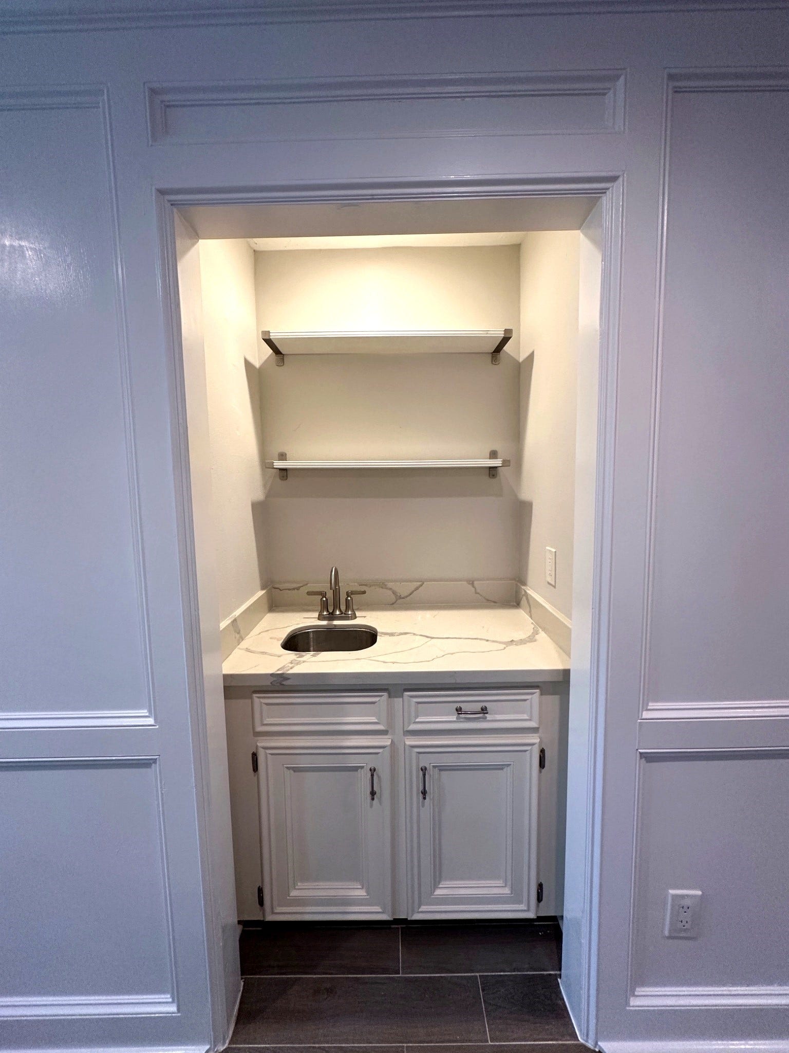 Wet bar in living room