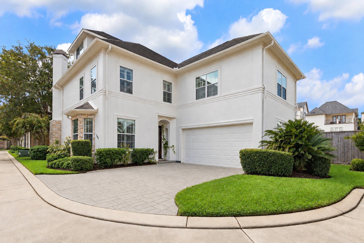 1311 N Jordan Cove, Houston, TX 77055 Wonderful lock & leave home nestled in desirable Hunters Cove in Spring Branch! Zoned to sought-after Hunter's Creek Elementary & Memorial High!Situated on a cul-de-sac lot, this beautiful home offers timeless curb appeal, arched entry & double-wide driveway leading to attached 2-car garage. Exterior repainted Aug. '26! 3 HVACs (1st & 2nd floors '24 & '25) & whole-house water softener '21. (Photo virtually enhanced).