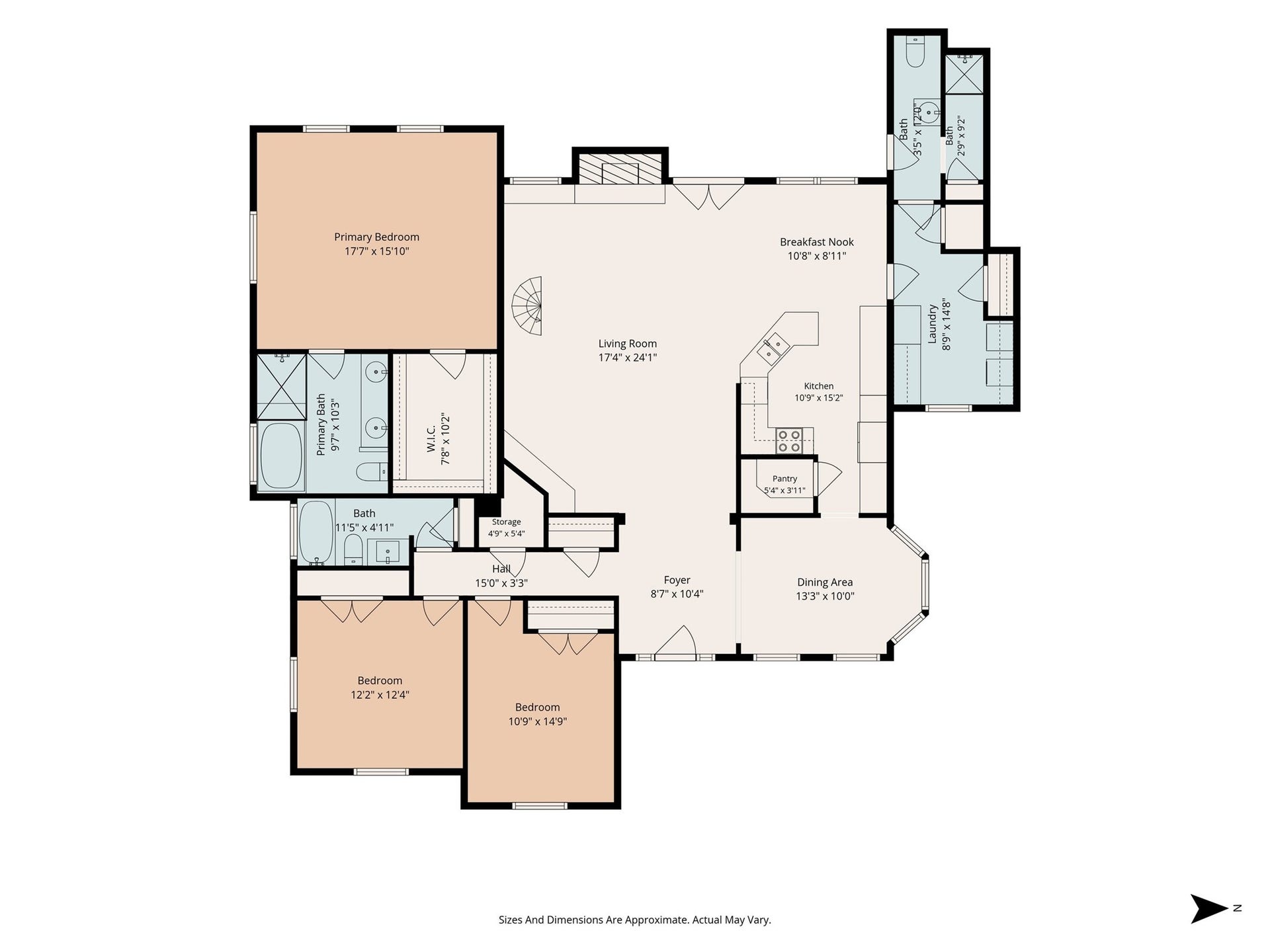 28911 Sapphire Circle, Magnolia, TX 77355 Floor plan not including additional wrap around porch and back covered porch