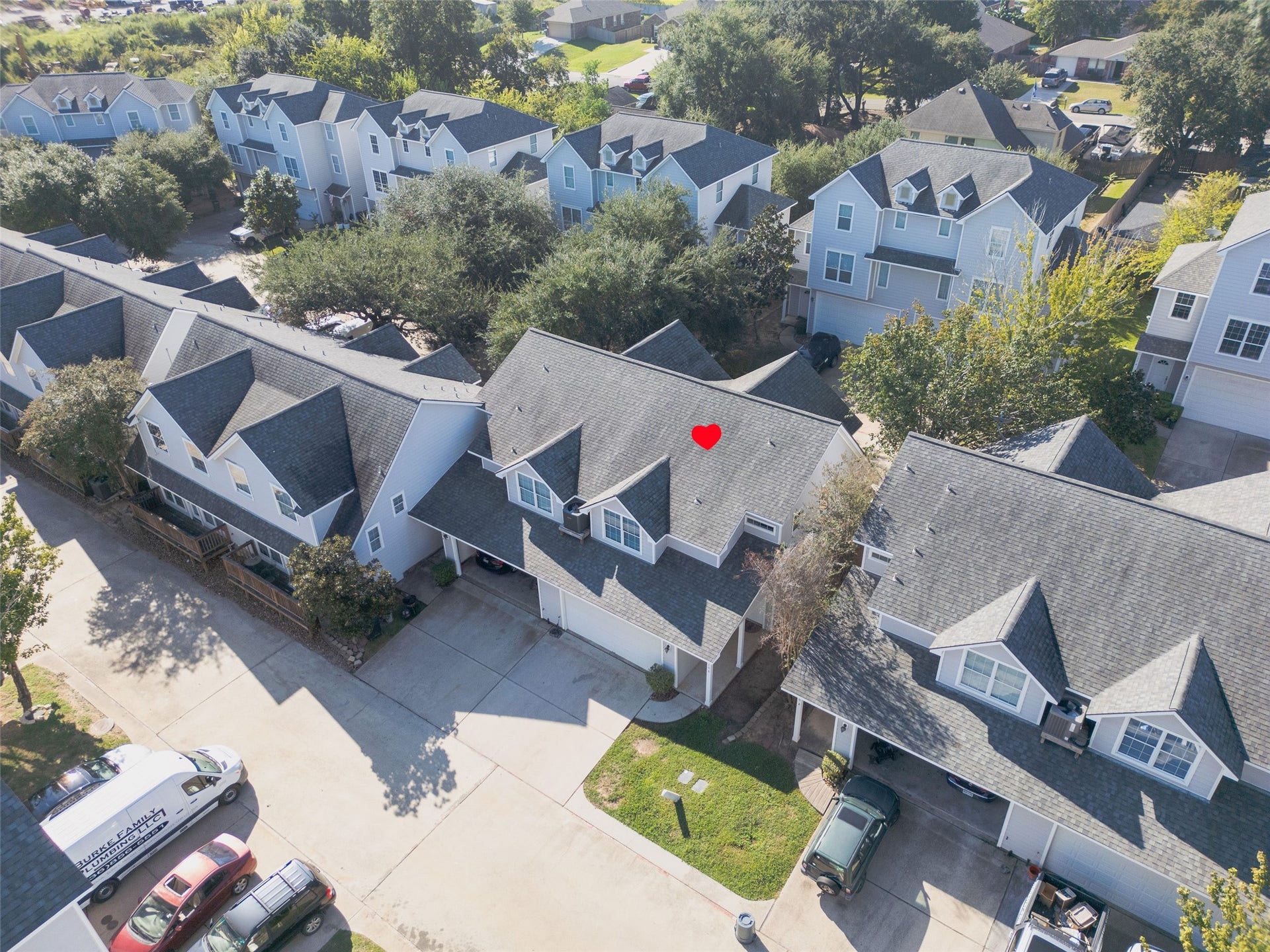 aerial view of home