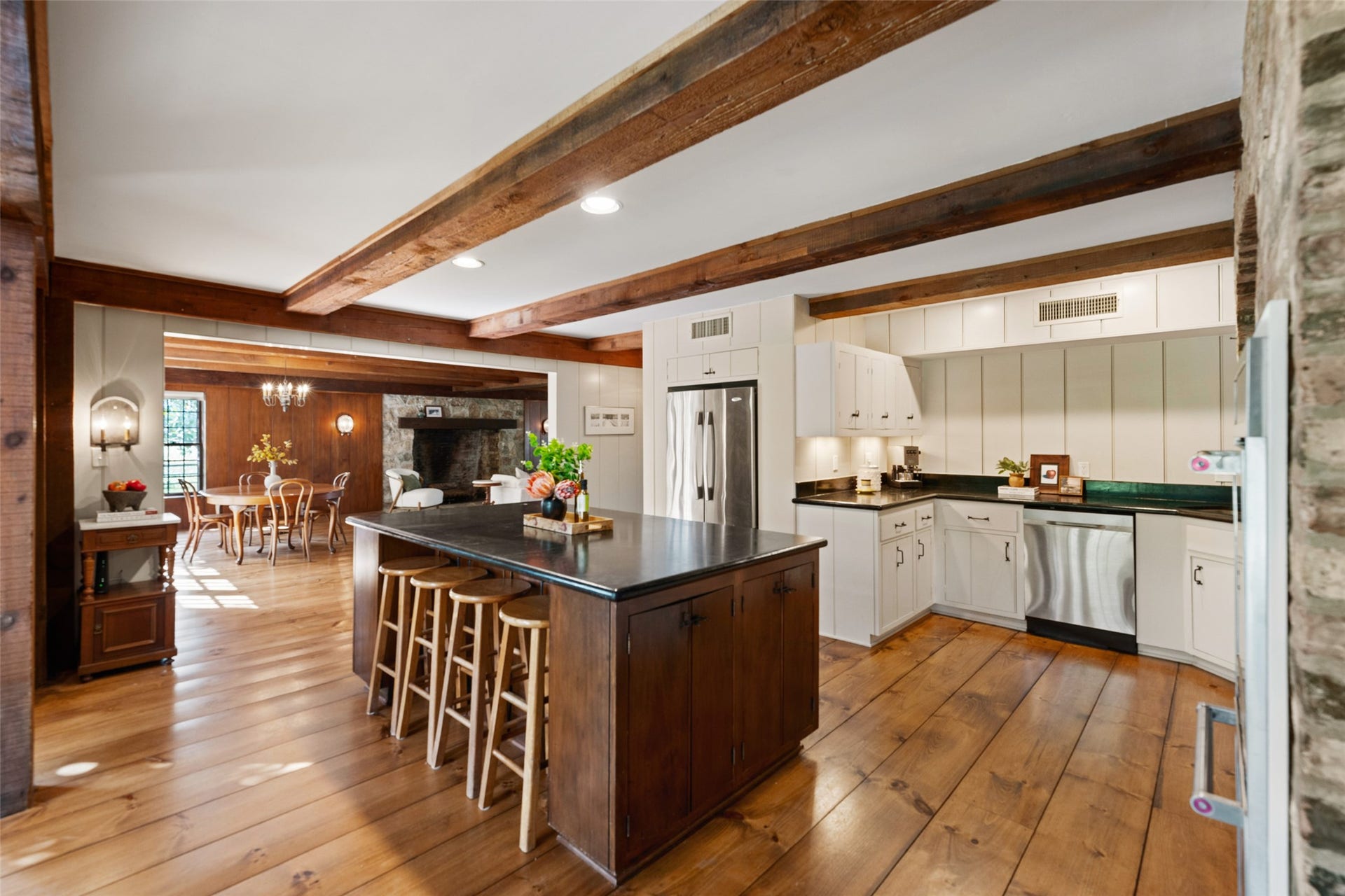 38914 Sampson Road, Brookshire, TX 77423 Wide-plank Eastern Pine floors run throughout much of the home, adding warmth, character and a sense of history.