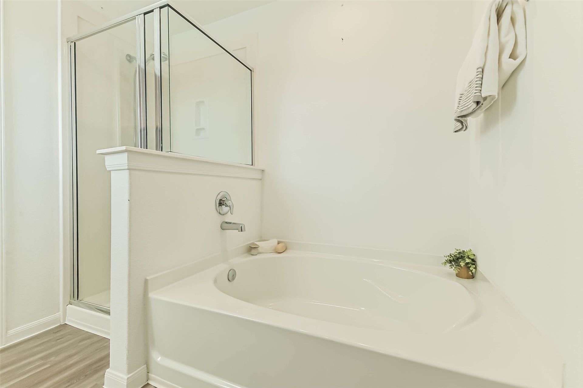25631 Balsamroot Drive, Magnolia, TX 77355 Separate tub and shower combination in the primary bathroom.
