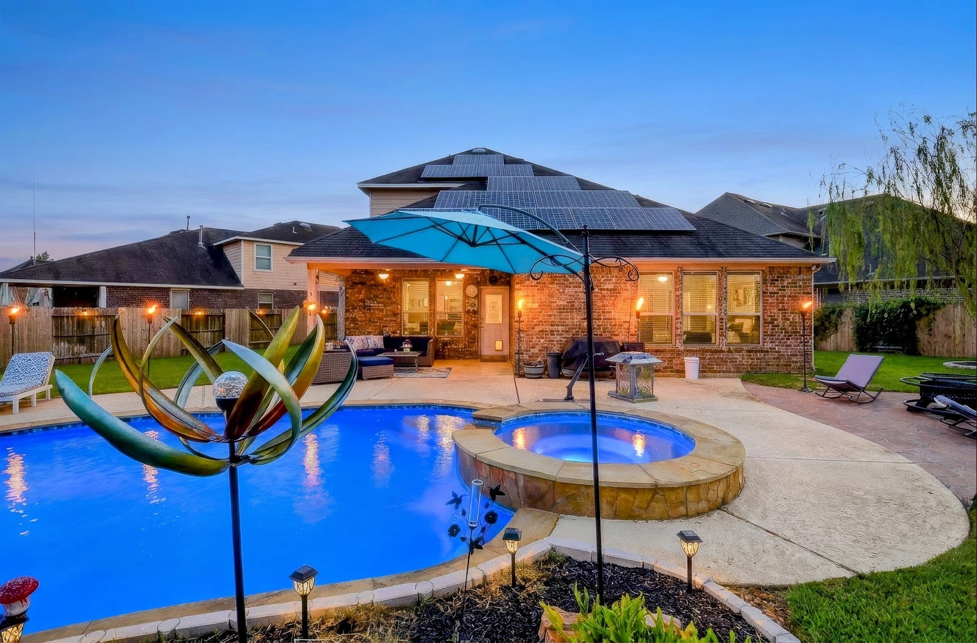 19802 Mulberry Pine Lane, Cypress, TX 77429 This is truly a backyard paradise in Cypress.