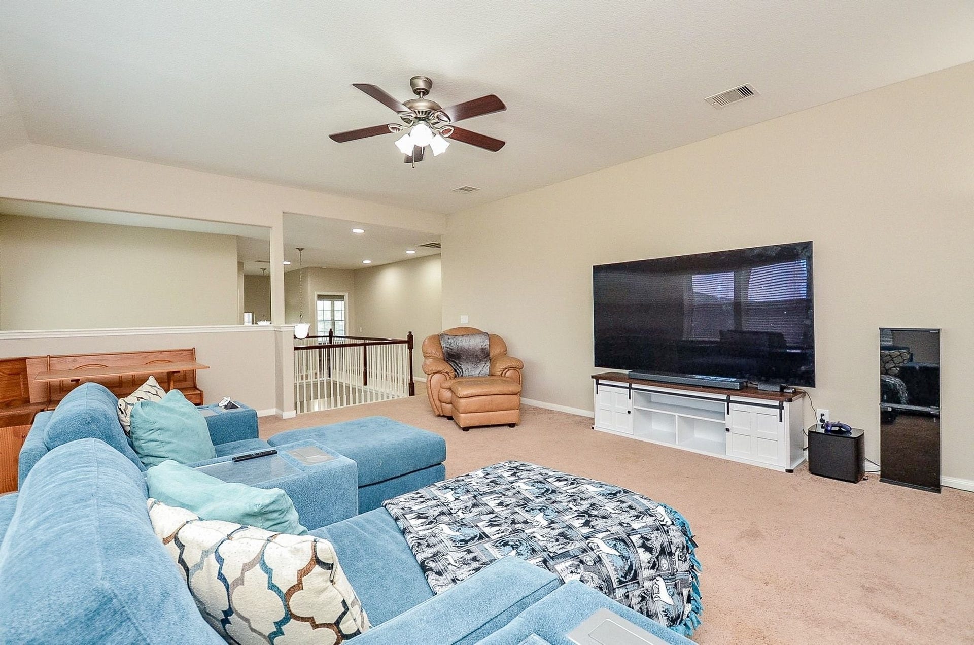 19802 Mulberry Pine Lane, Cypress, TX 77429 Huge game room upstairs with plenty of light.