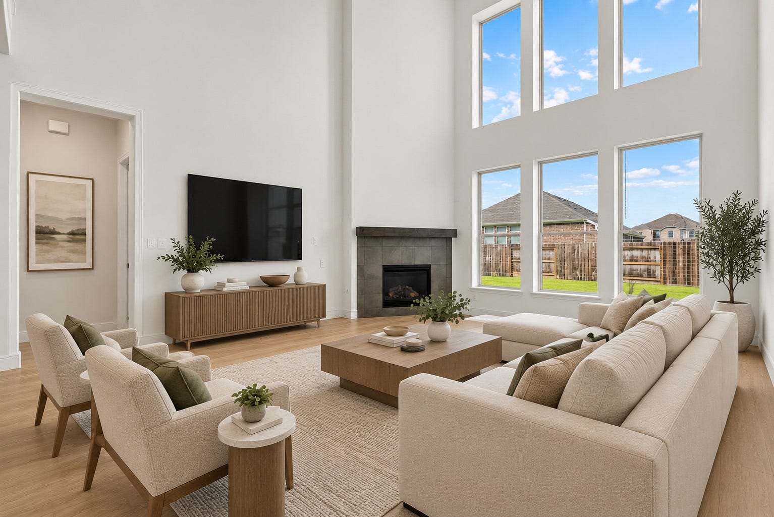3013 Shelly Bayou Court, League City, TX 77573 Soaring ceilings and Family Room with an abundance of natural light.