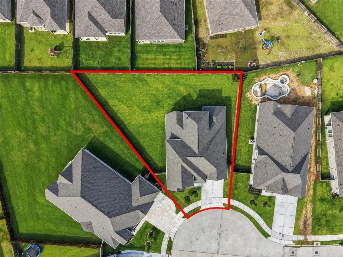 3013 Shelly Bayou Court, League City, TX 77573 Aerial View of the 0.25 acre lot